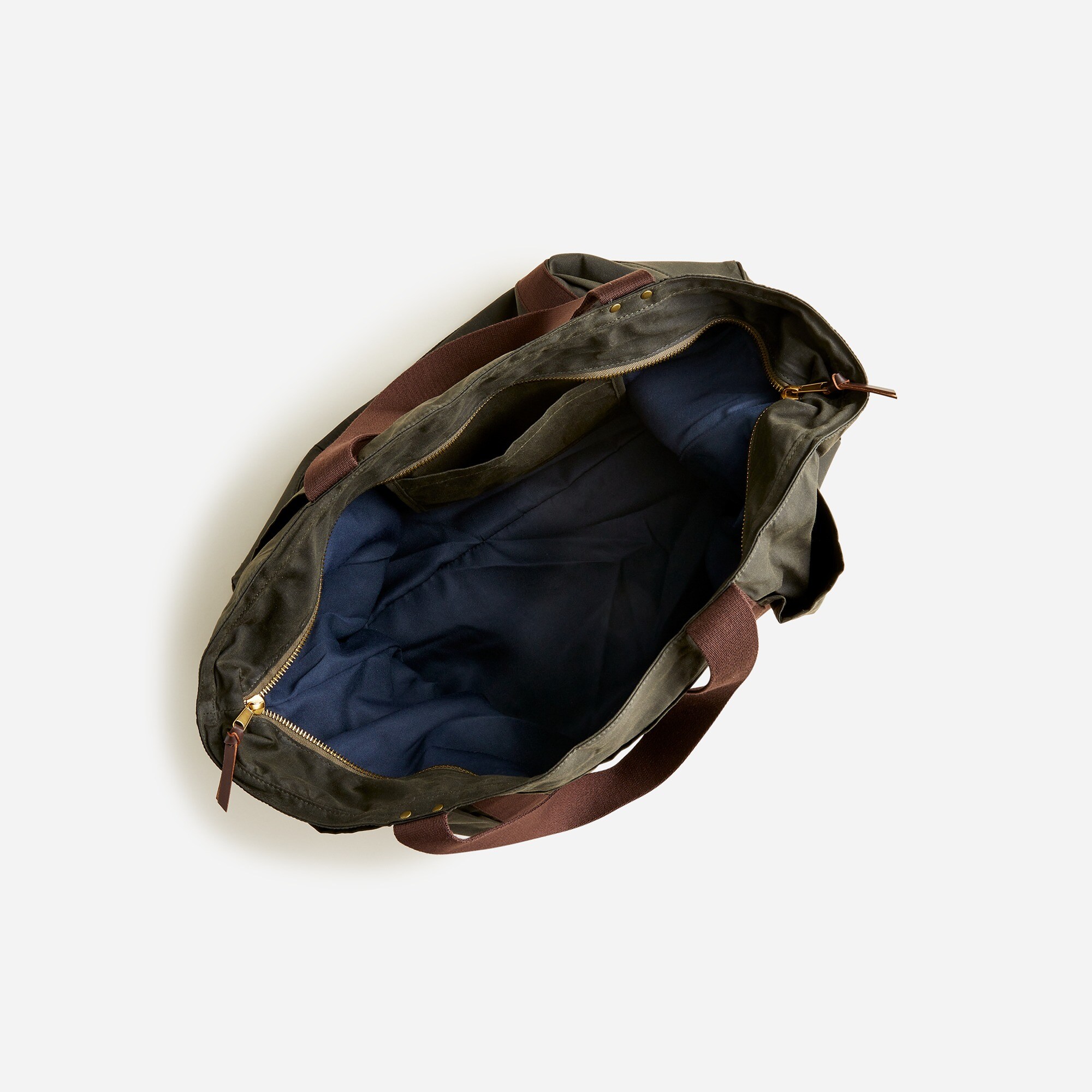 Waxed canvas tote bag