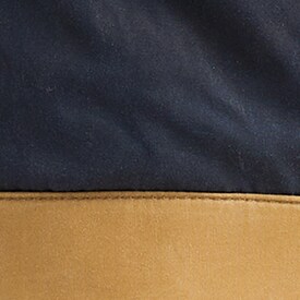 Waxed canvas tote bag KHAKI NAVY MIX