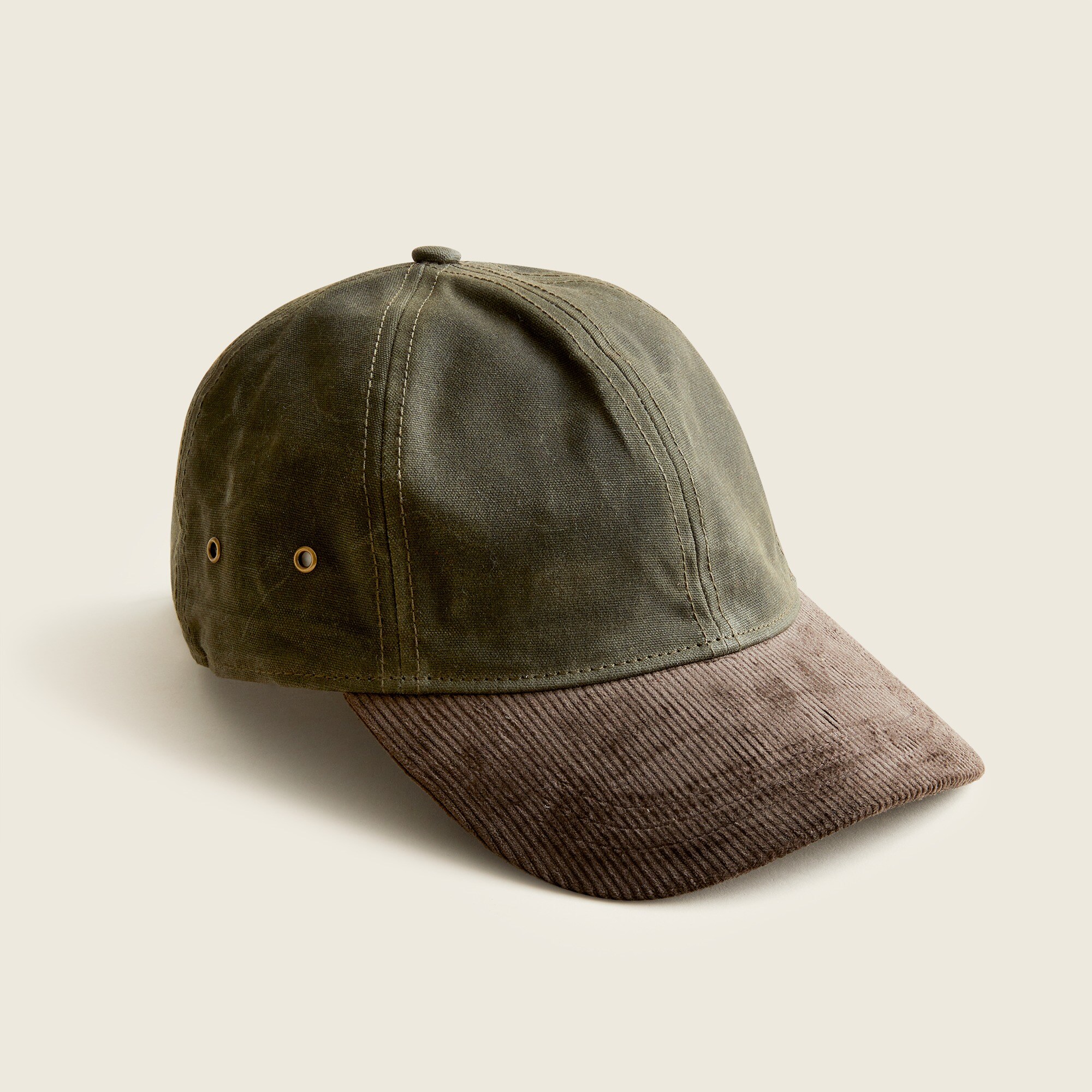 J.Crew Waxed canvas And Corduroy Baseball Cap For Men