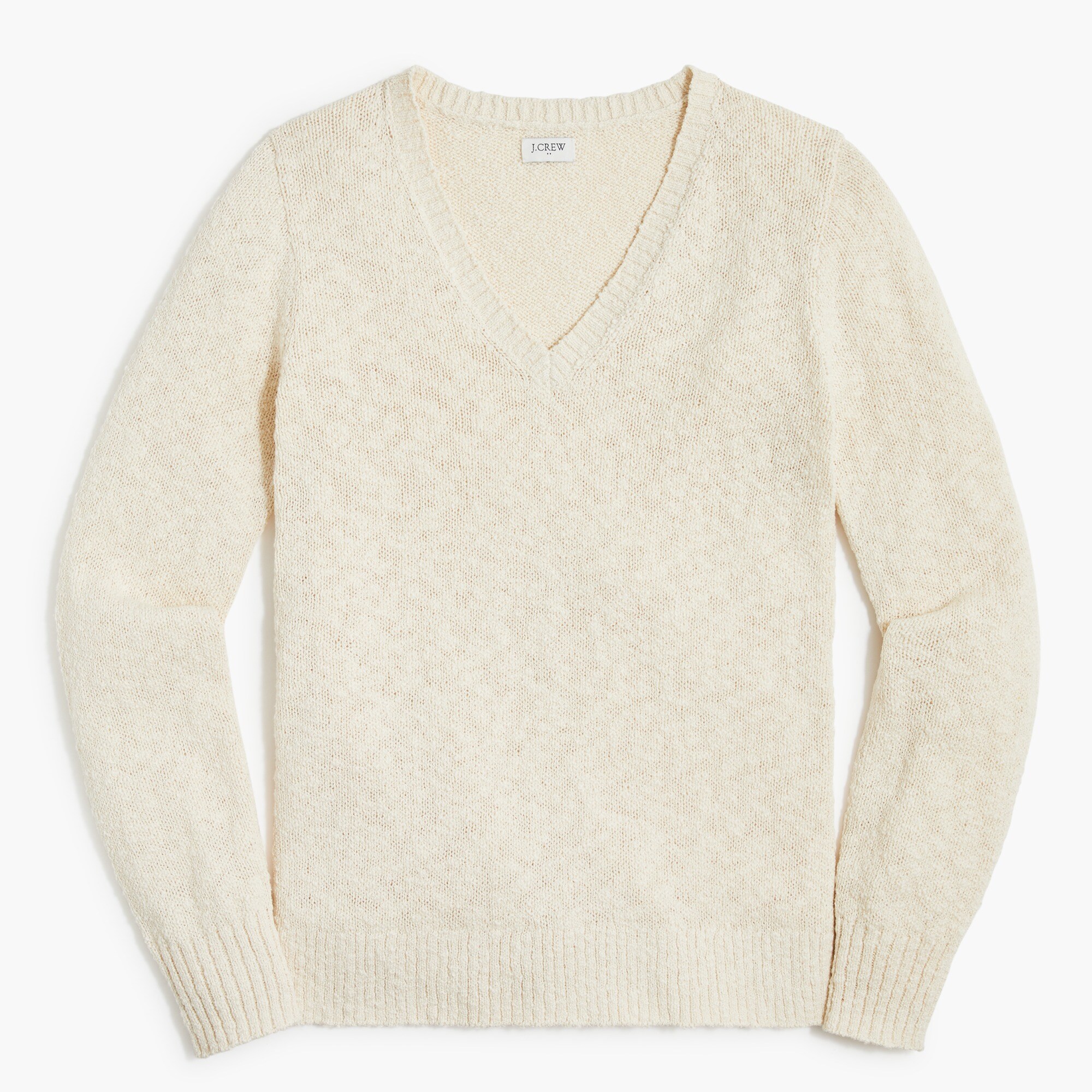 v-neck slub cotton sweater for women