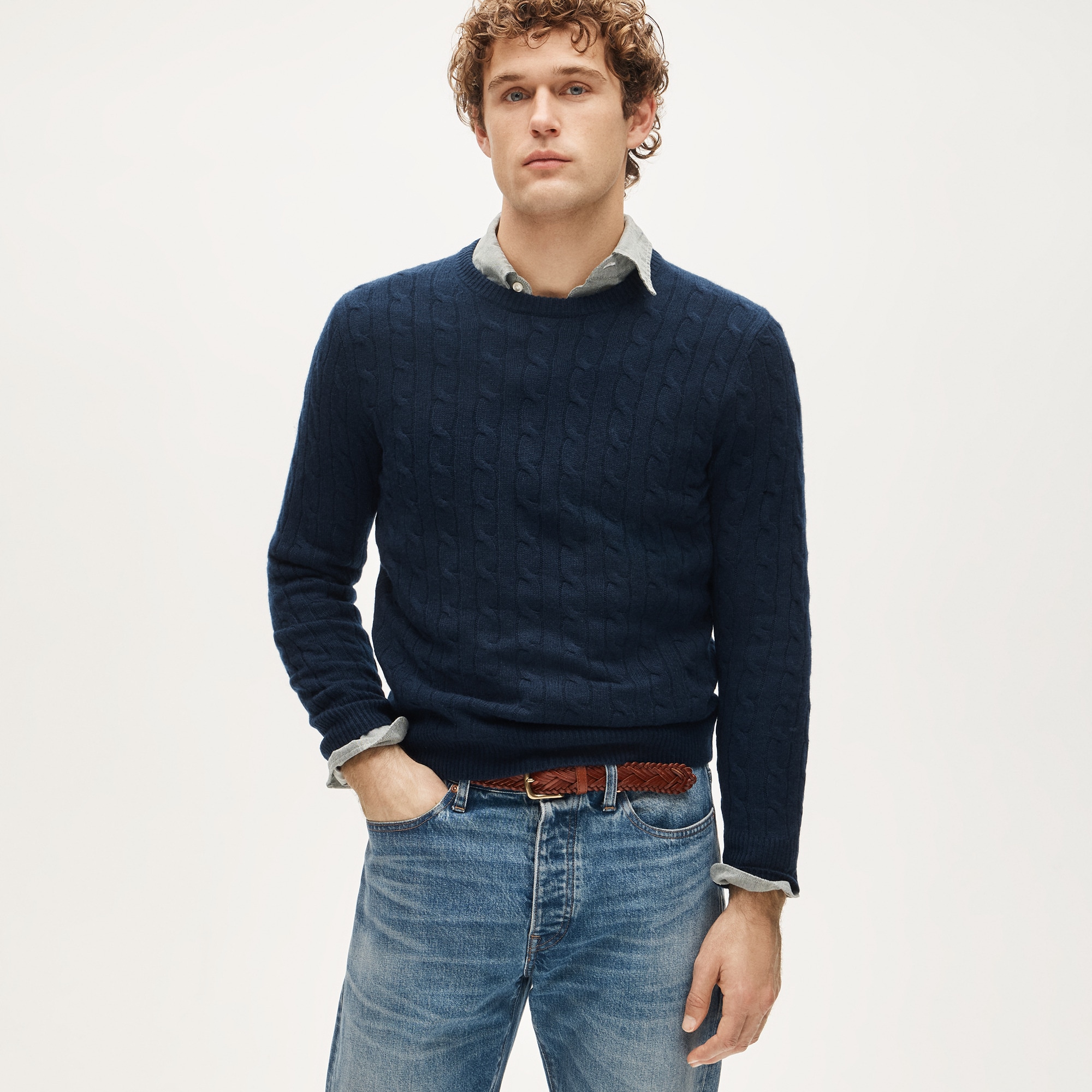 Cashmere cable-knit sweater