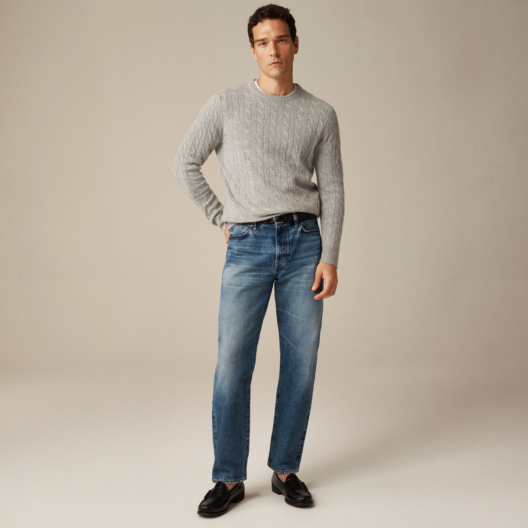 Cashmere Cable-knit Sweater For Men | J.Crew