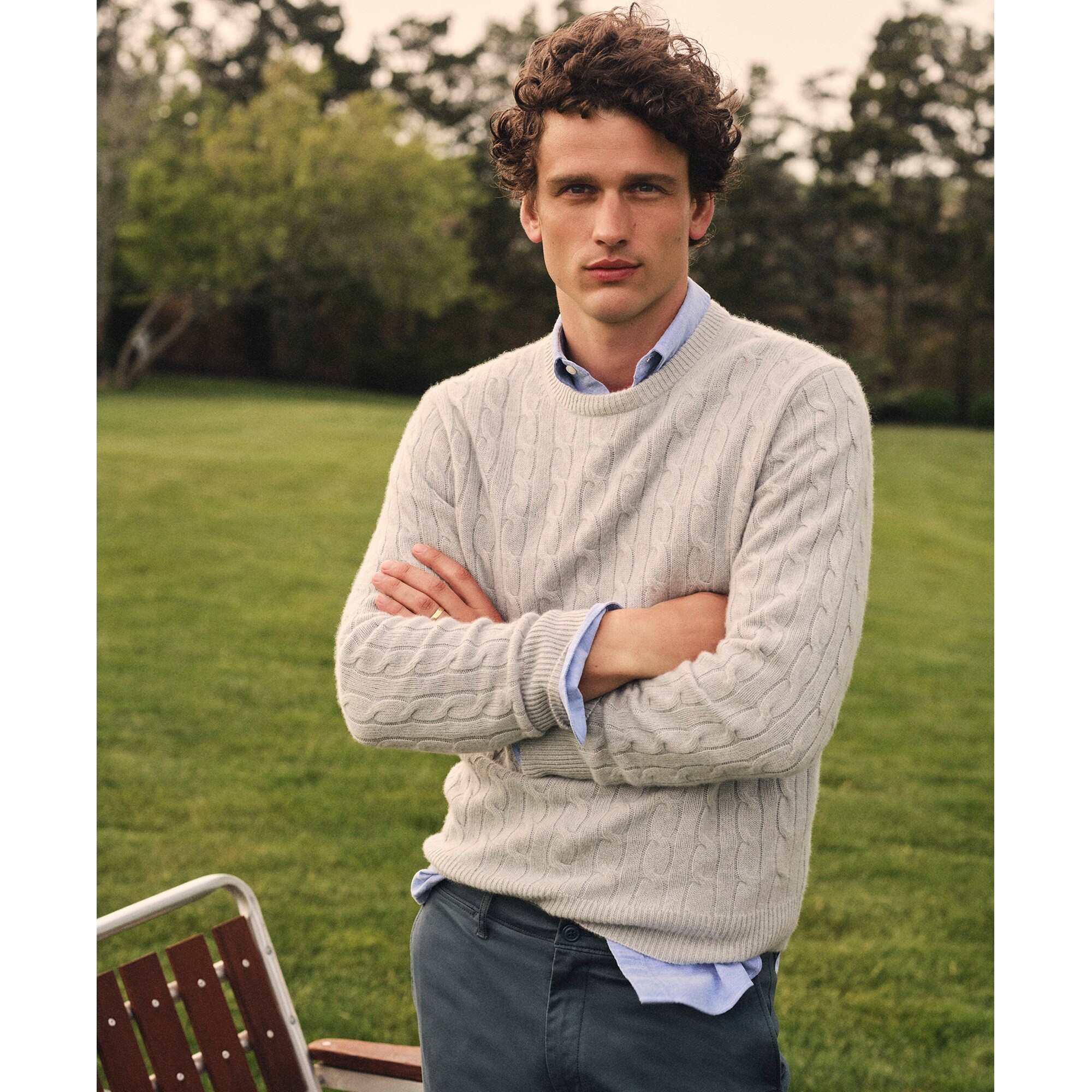Cashmere cable-knit sweater