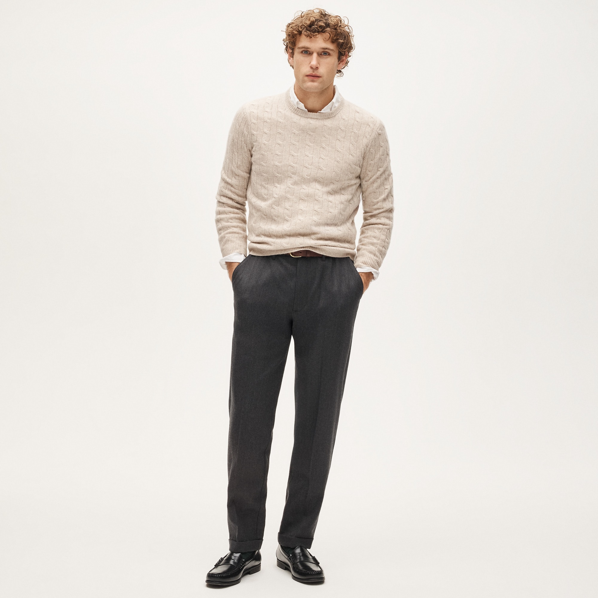 Cashmere cable-knit sweater - thumbnail 10