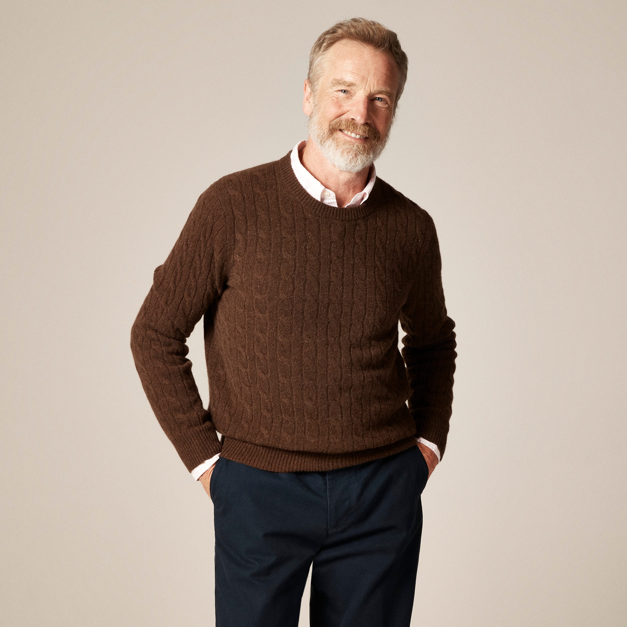 Cashmere cable-knit sweater