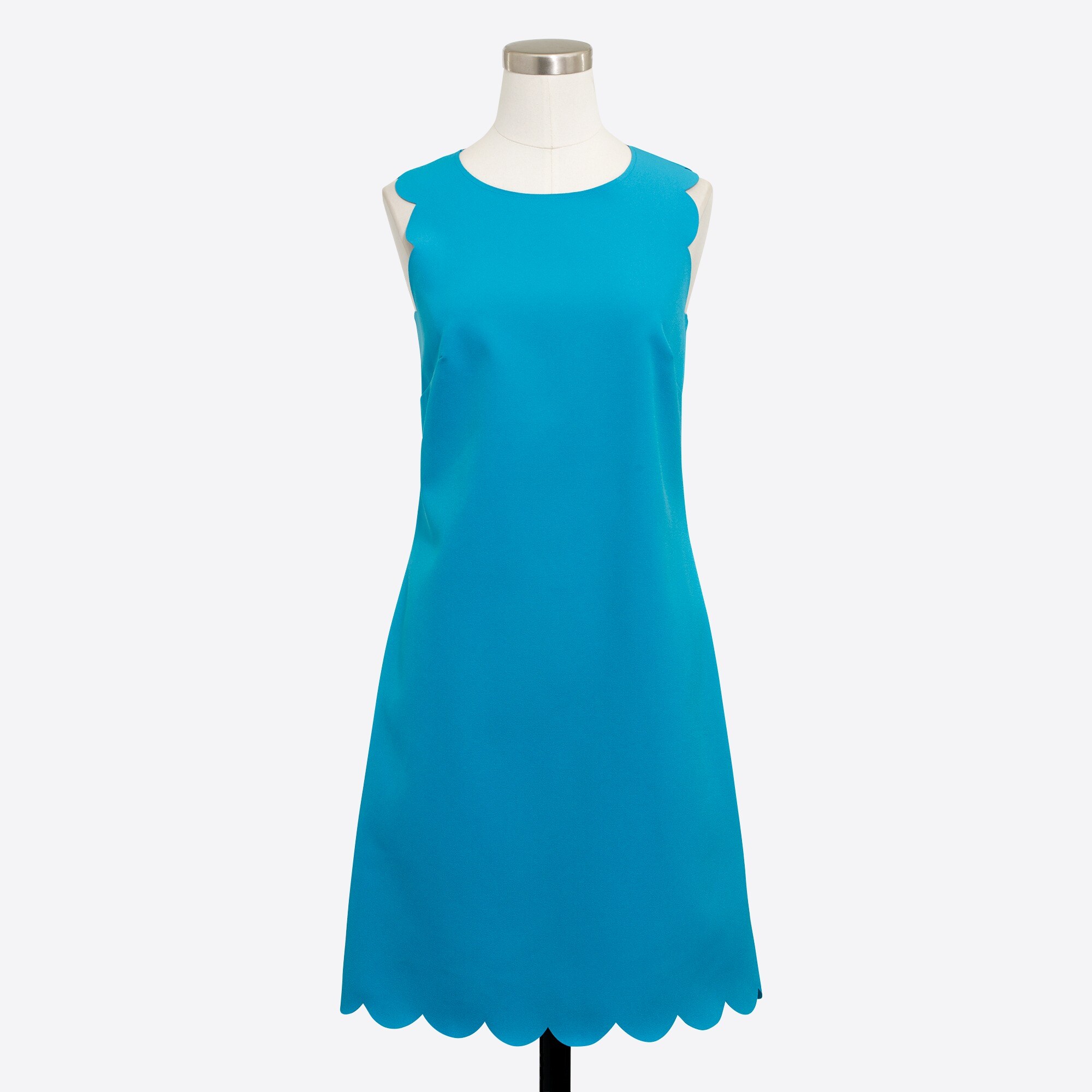 Scalloped shift dress