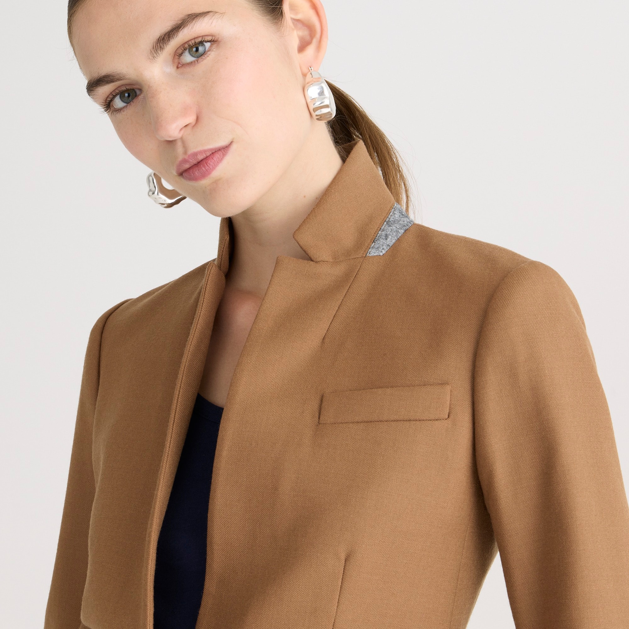 Golden Button Wool Twill Blazer - Ready-to-Wear