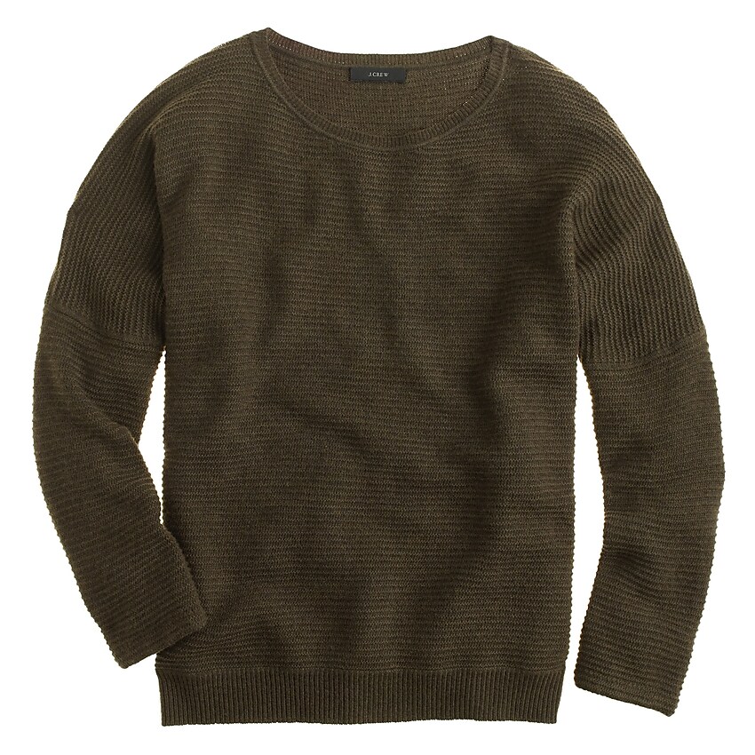 j.crew: rib-stitch dolman sweater for women, right side, view zoomed