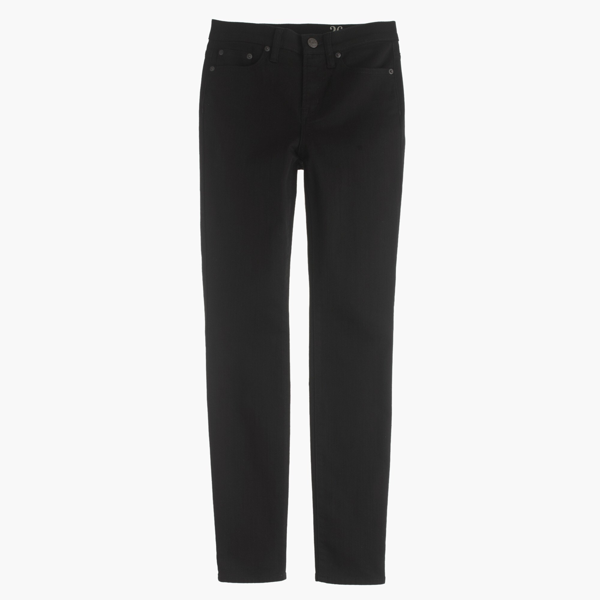 9" high-rise toothpick jean in black