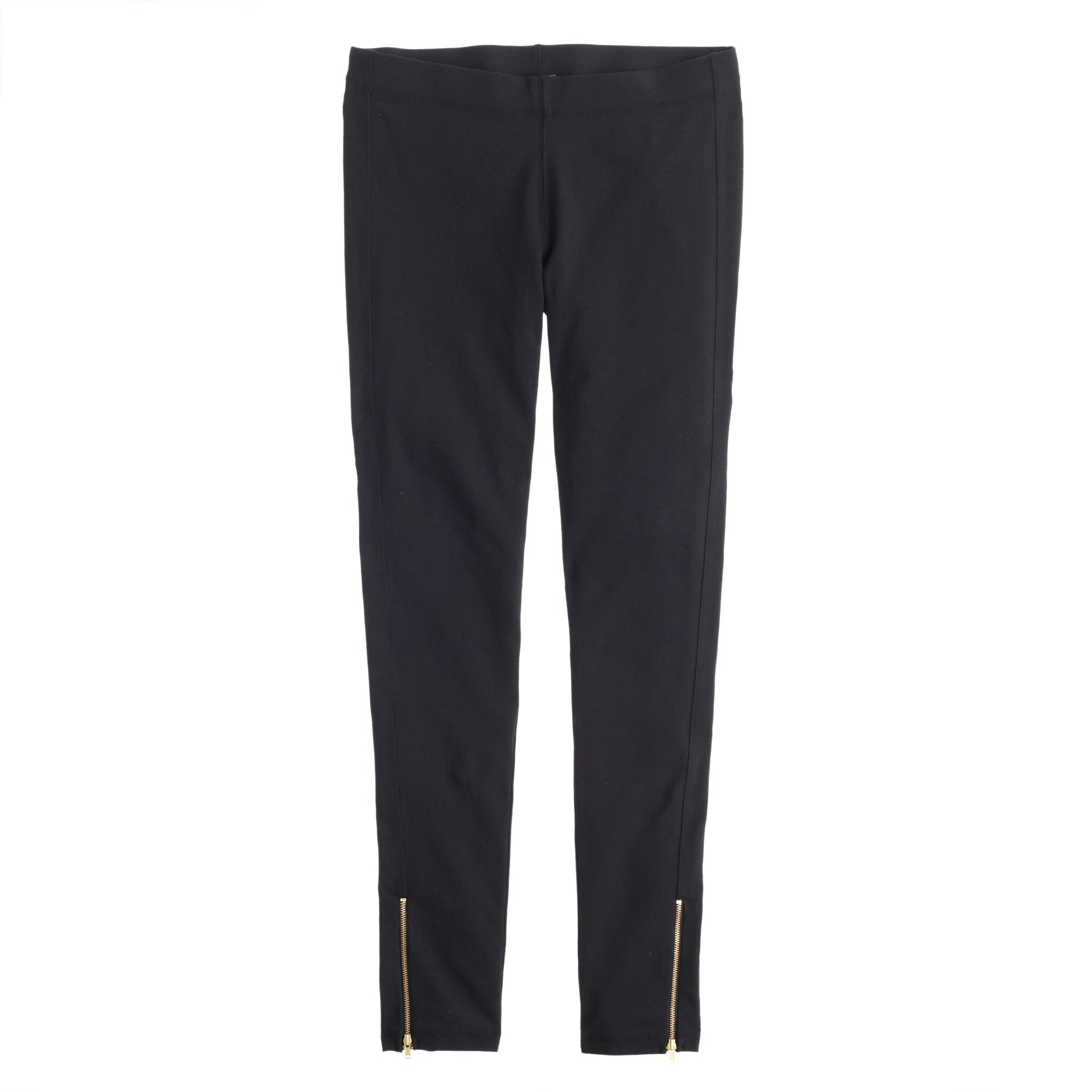 Black leggings with ankle zippers clearance