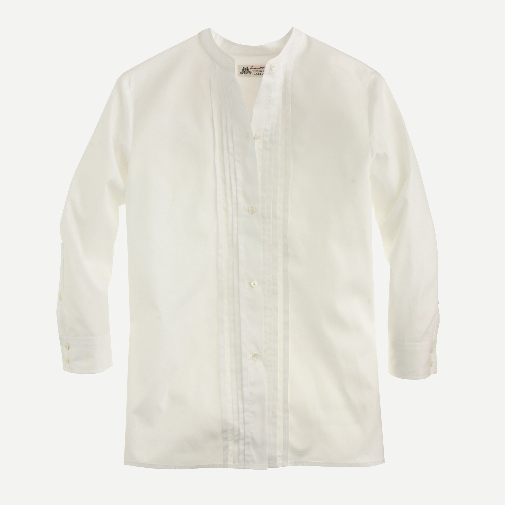 Thomas Mason® for J.Crew collarless tuxedo shirt