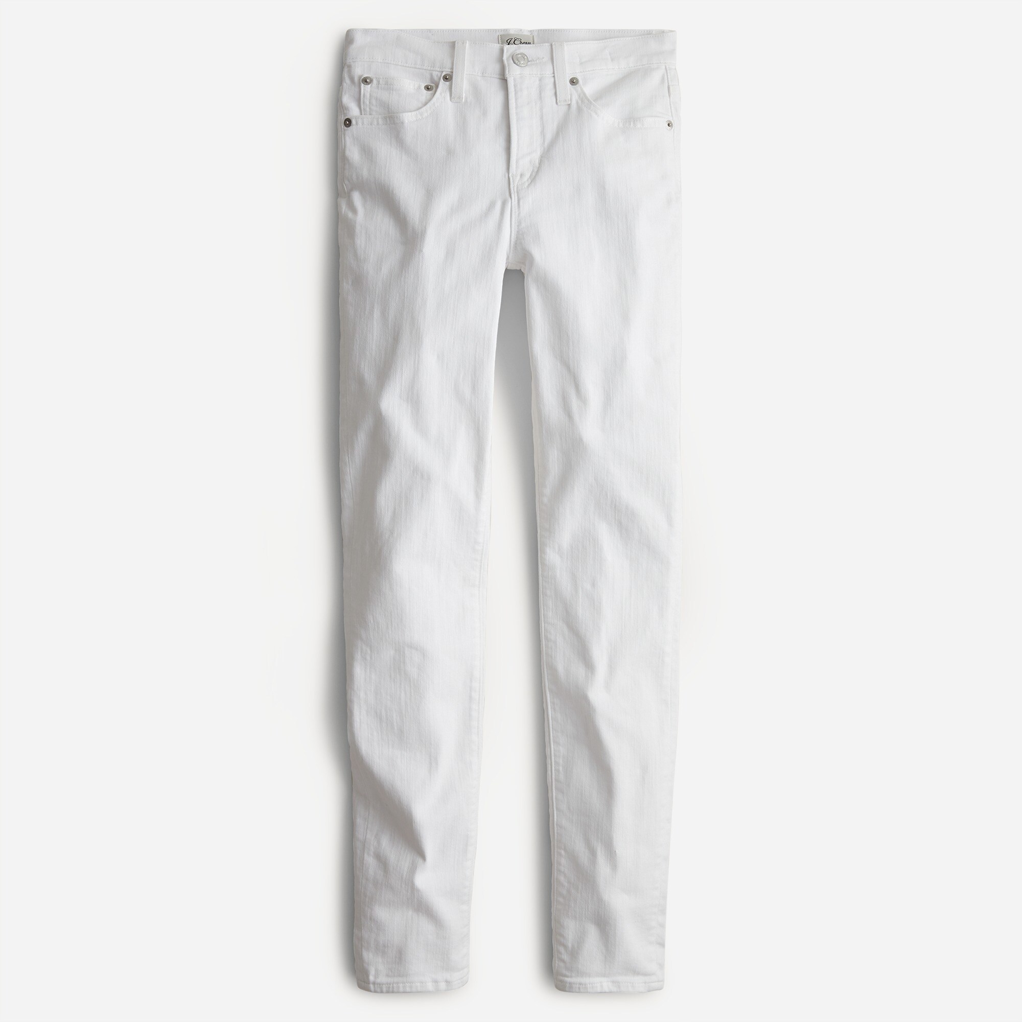 9" mid-rise toothpick jean in white