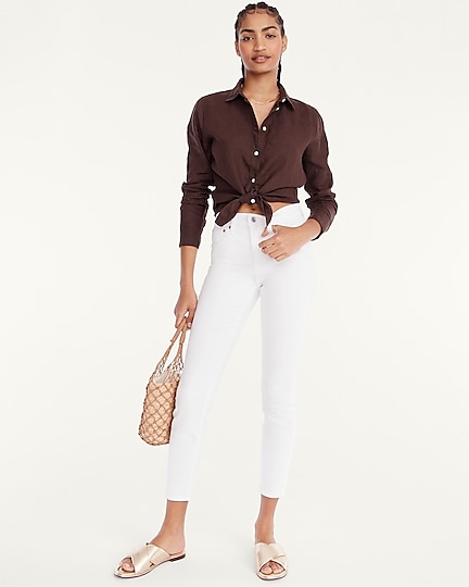 j.crew: 9" mid-rise toothpick jean in white for women