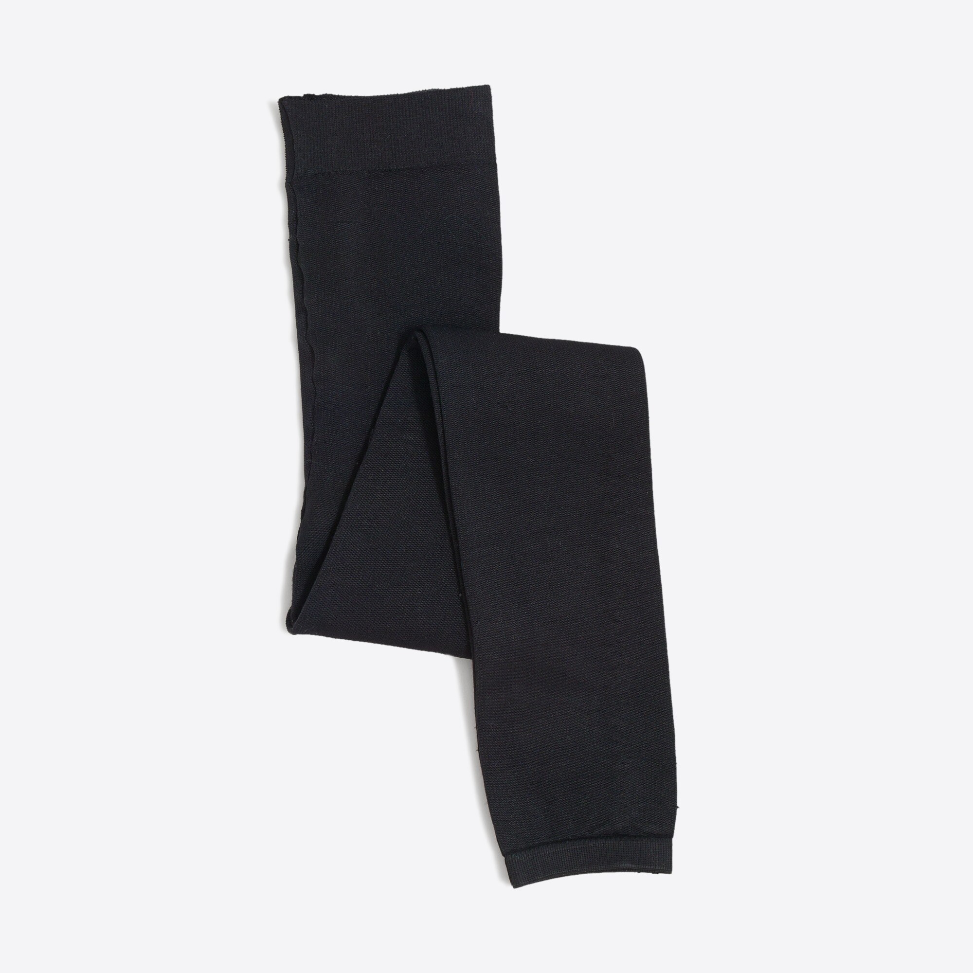 Girls' fleece-lined footless tights