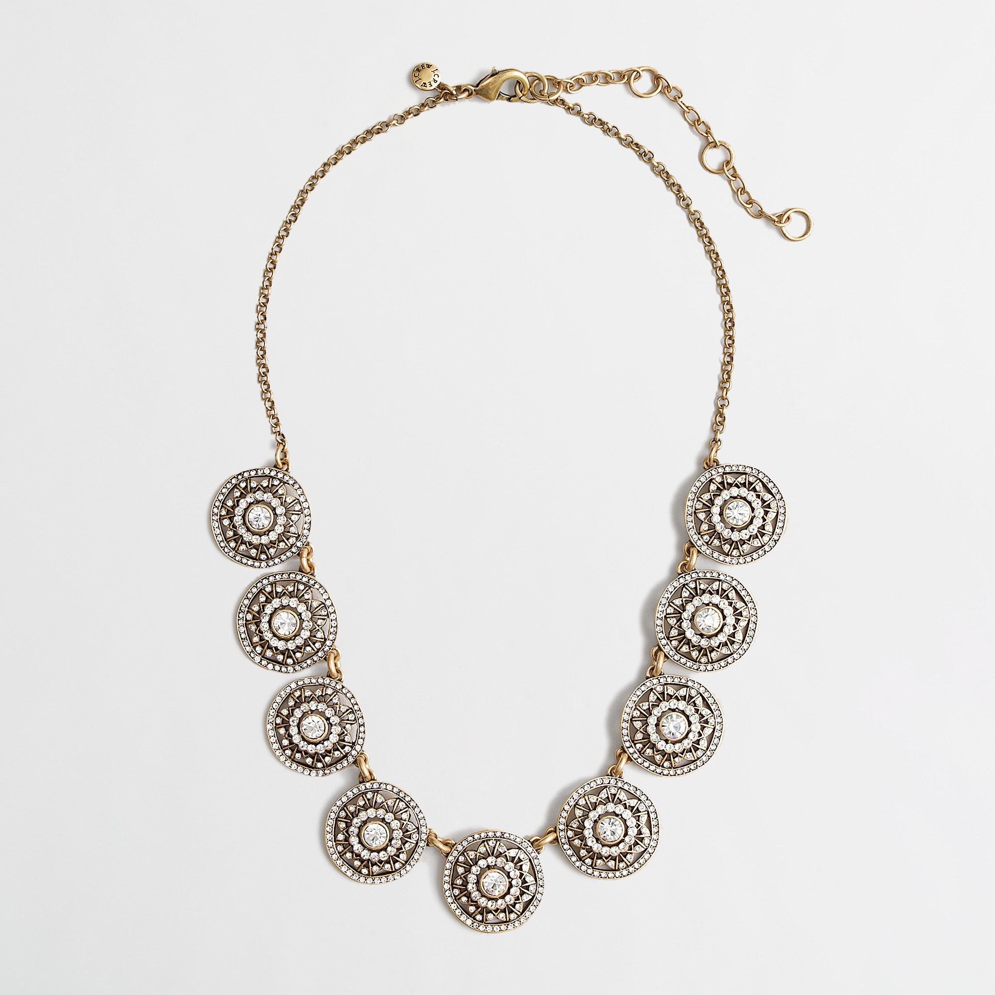 Factory crystal pinwheel necklace