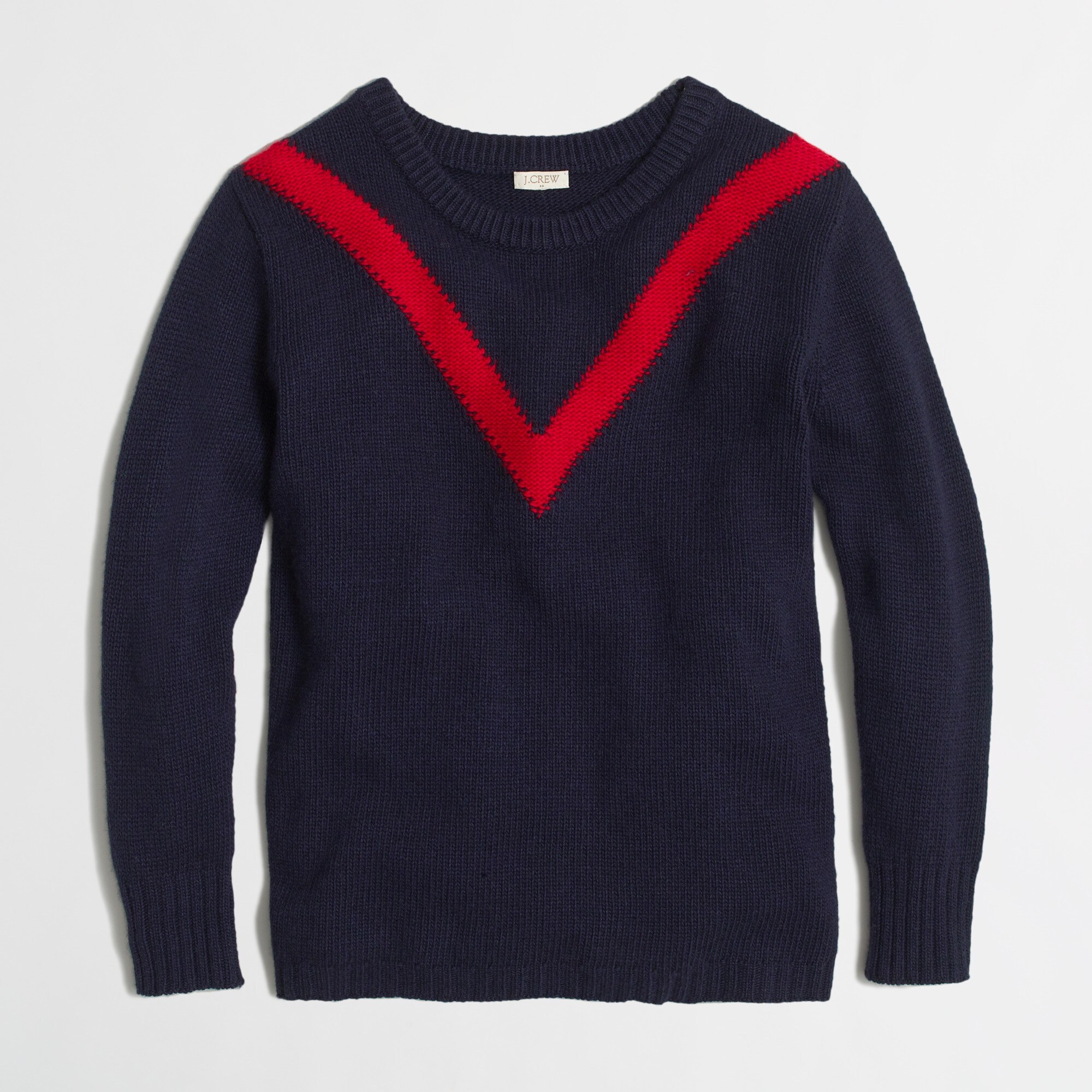Factory intarsia chevron sweater