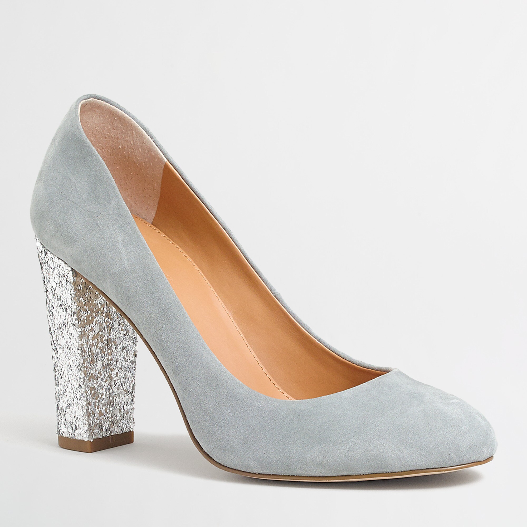 Factory Olive glitter pumps