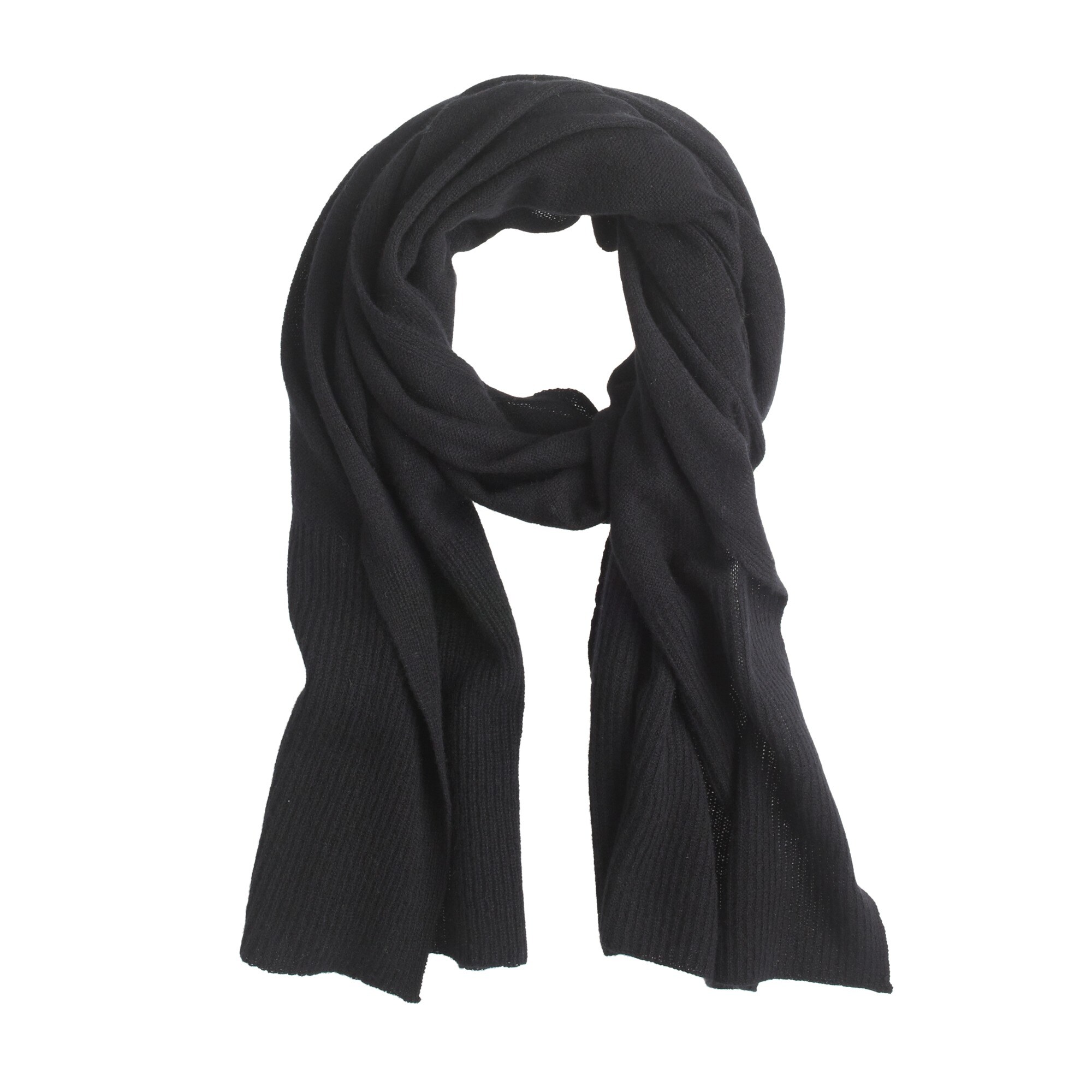 Cashmere ribbed scarf