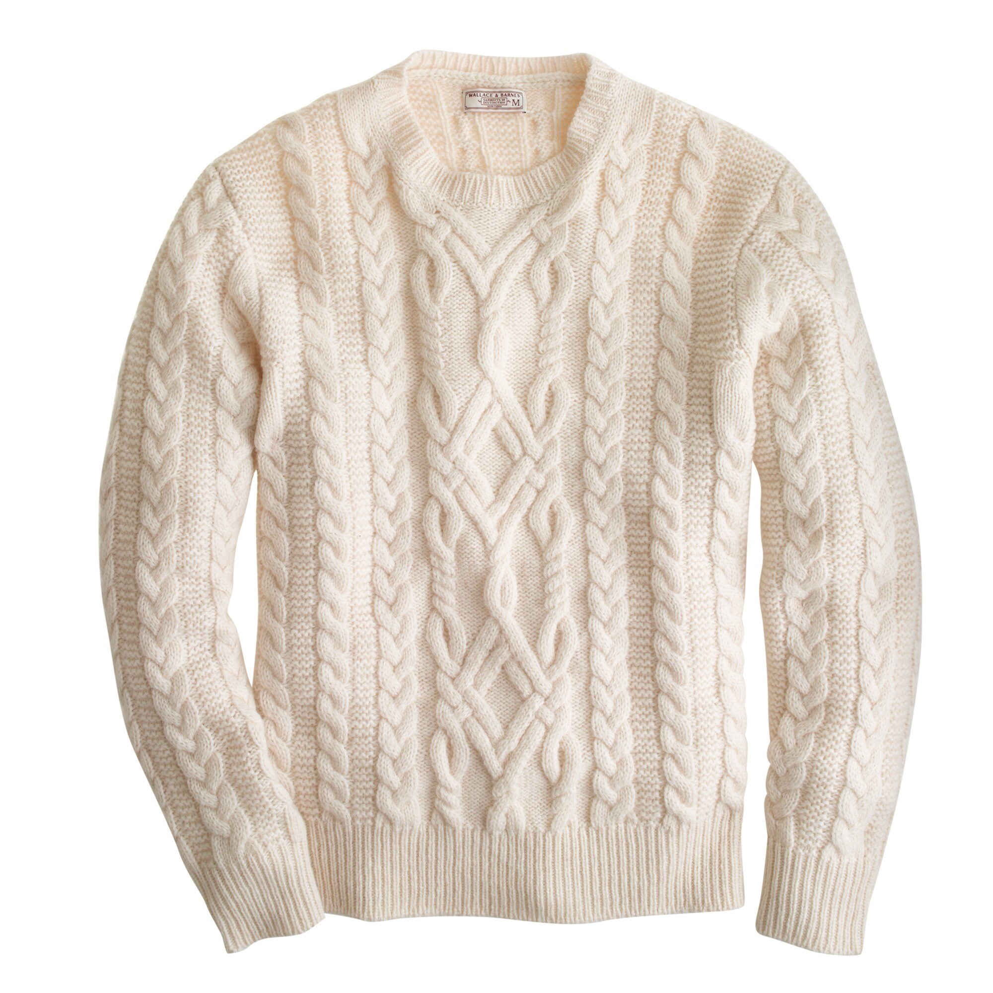 Wallace & Barnes Shetland wool cable sweater