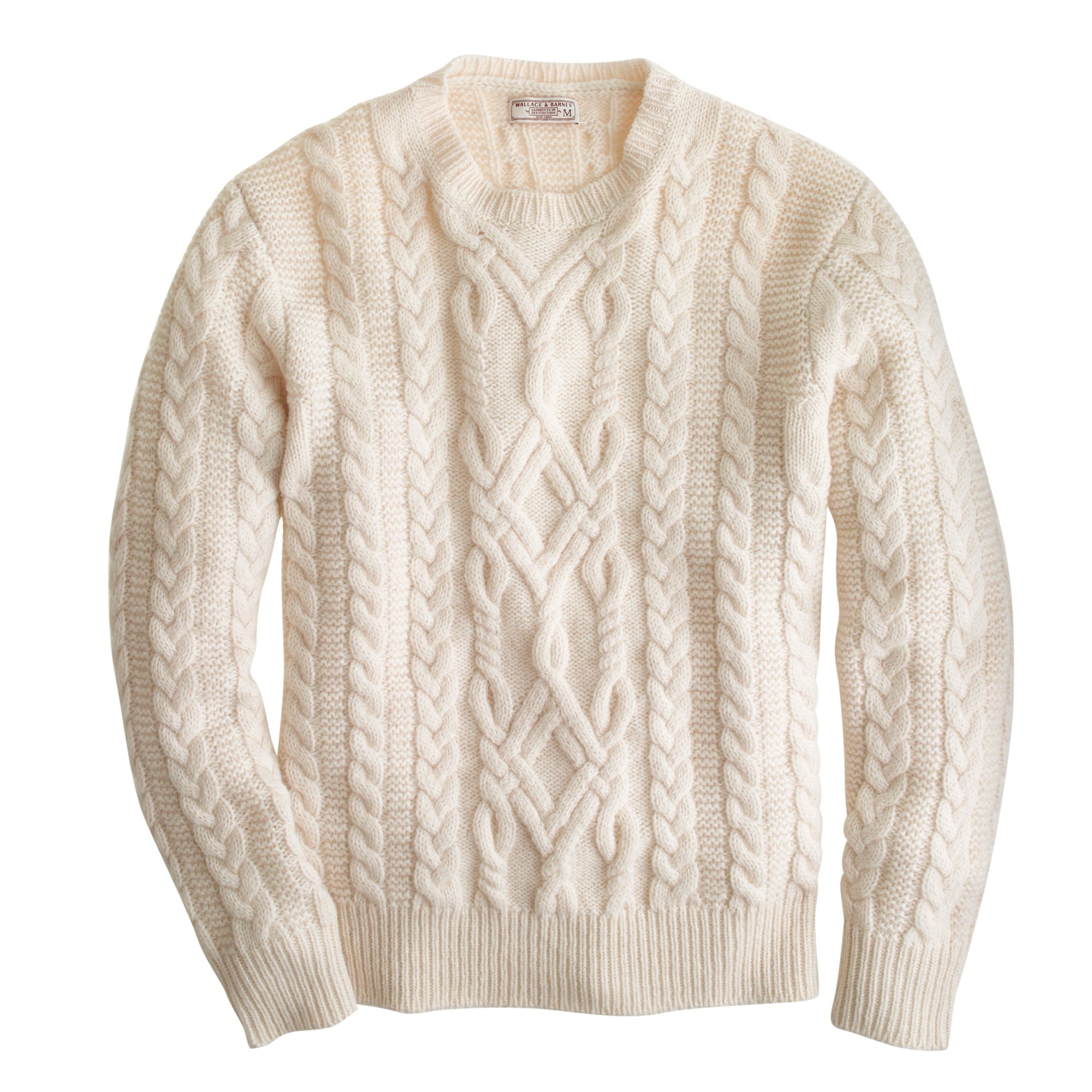 Wallace & Barnes Shetland wool cable sweater