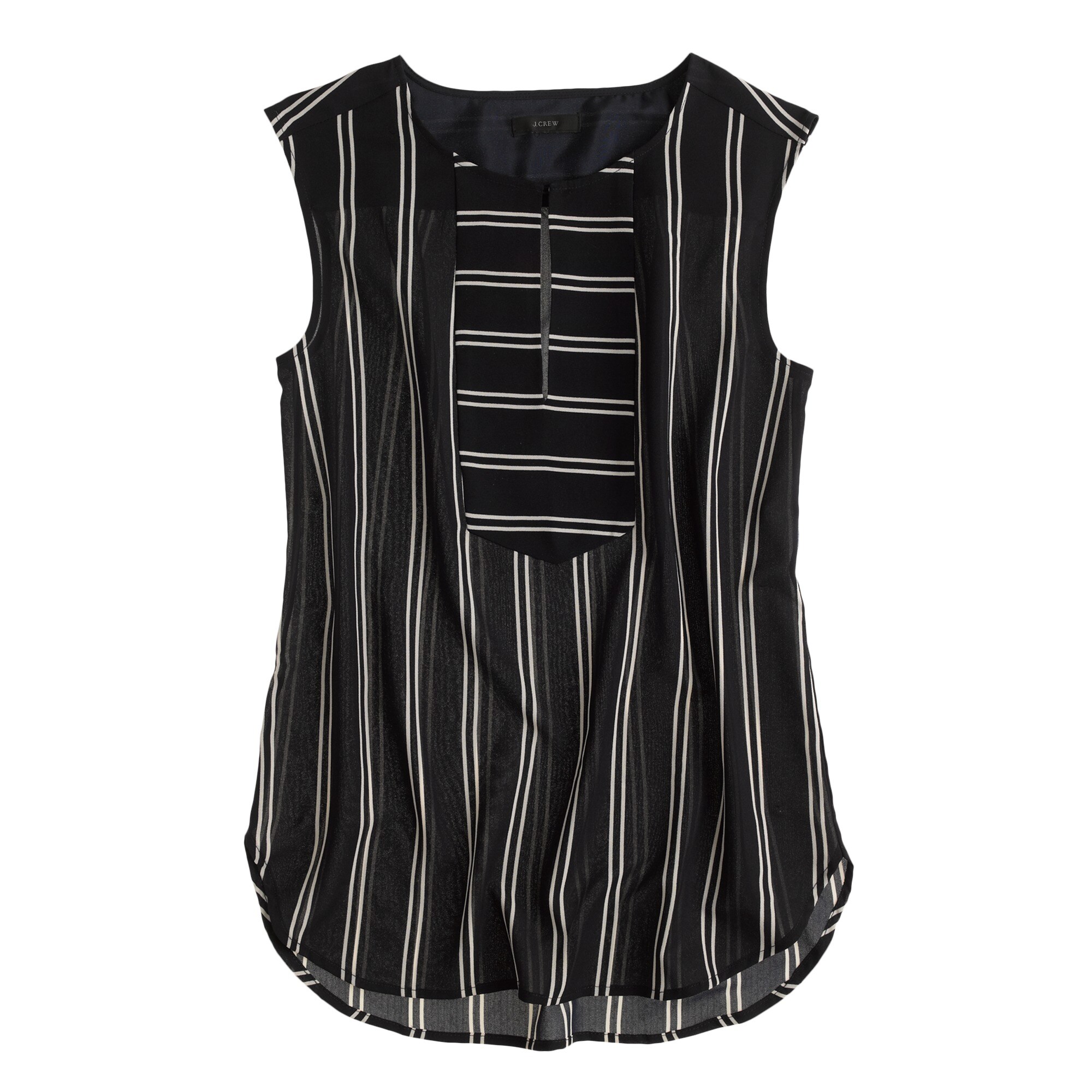 Drapey keyhole top in stripe