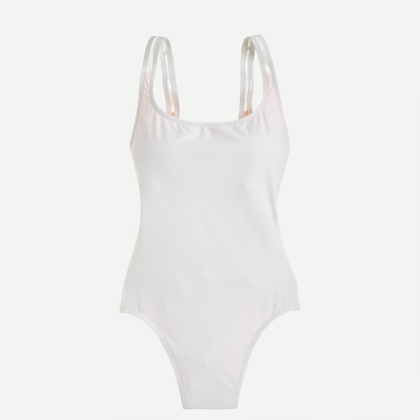 j.crew: women's 1989 scoopback one-piece swimsuit for women, right side, view zoomed