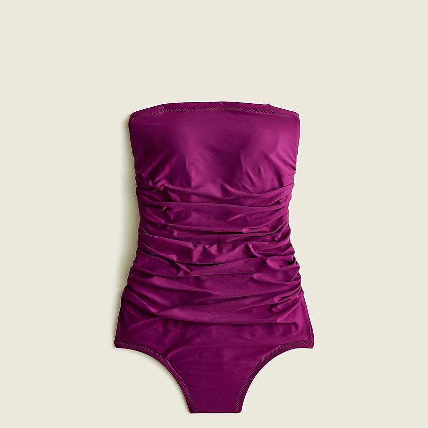 J.Crew: Ruched Bandeau One-piece Swimsuit For Women