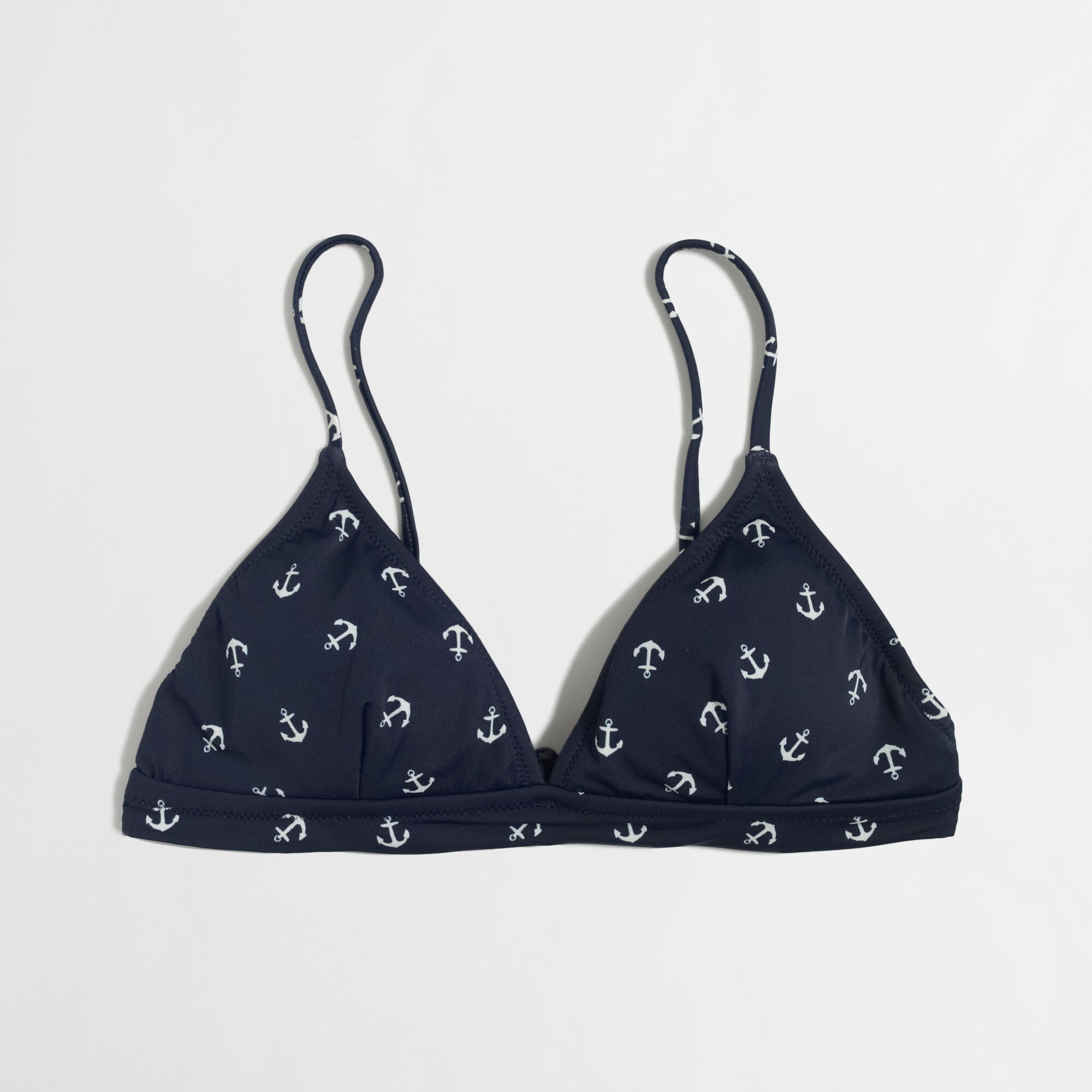 Triangle bikini top in anchor