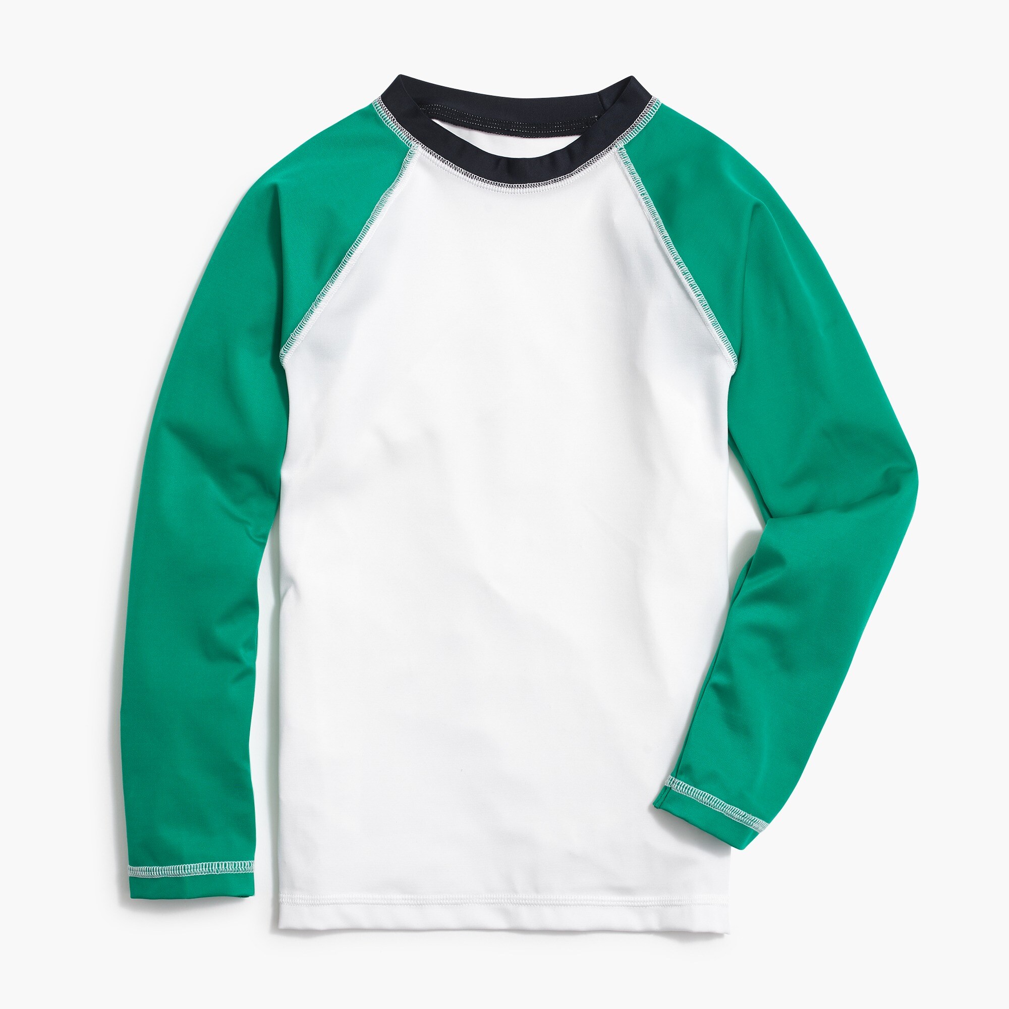 Factory boys' contrast-sleeve rash guard