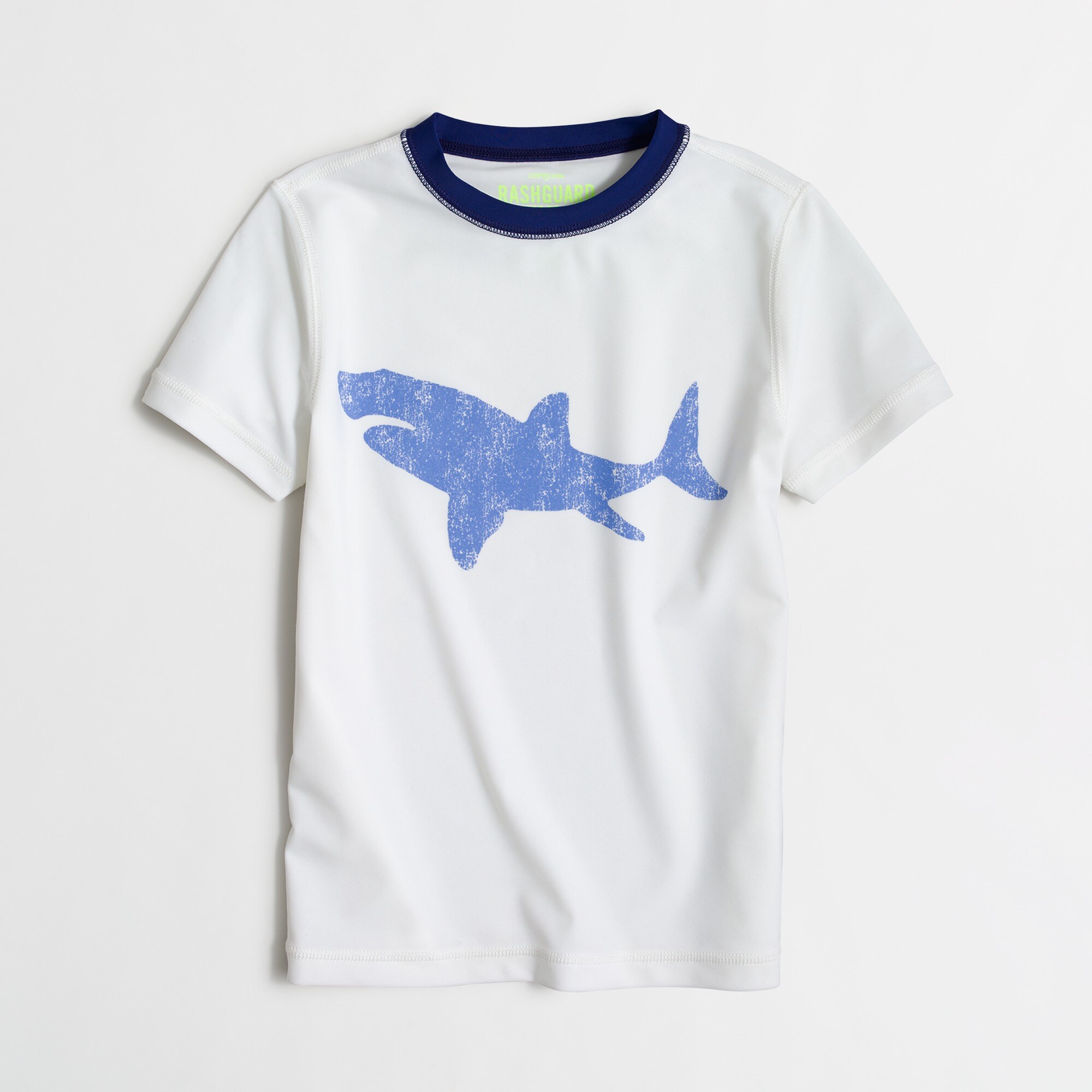 Boys' short-sleeve shark rash guard