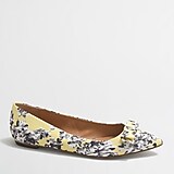 Amelia printed flats with bow
