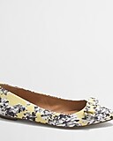 Amelia printed flats with bow
