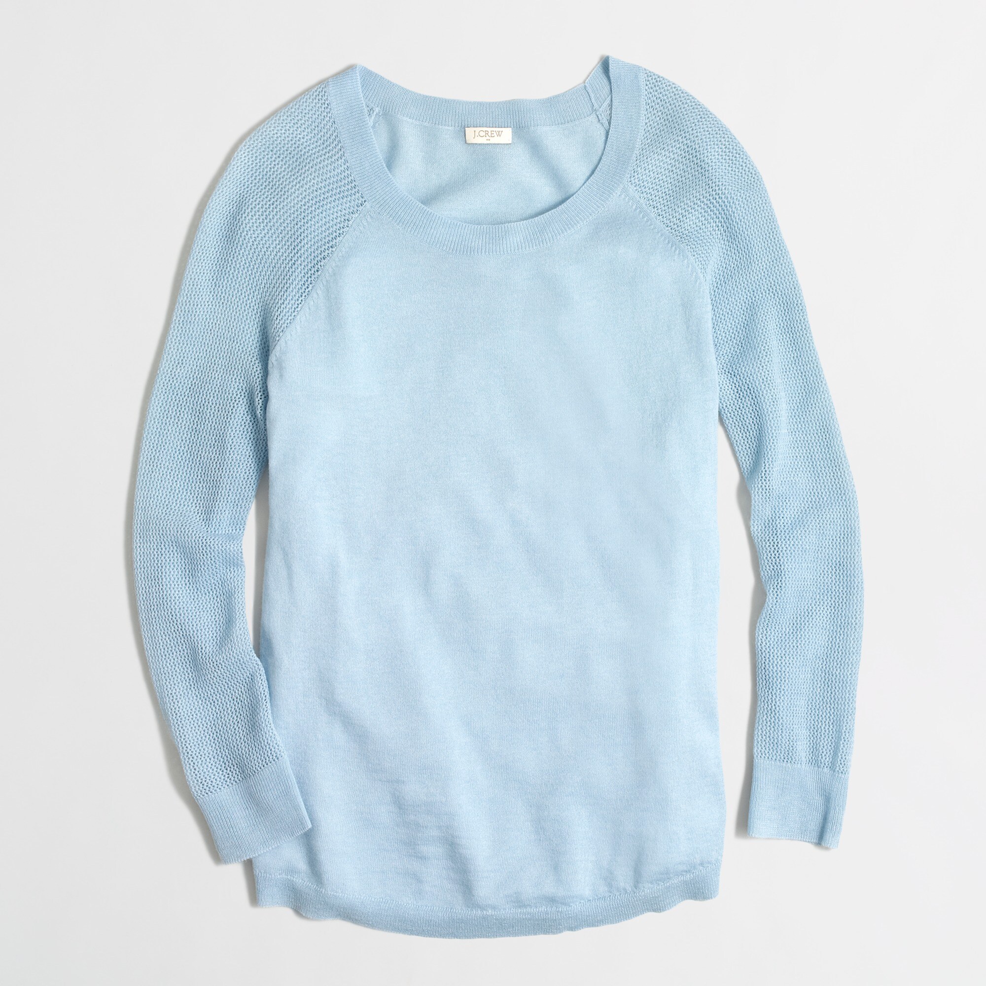 merino mesh-sleeve sweater for women