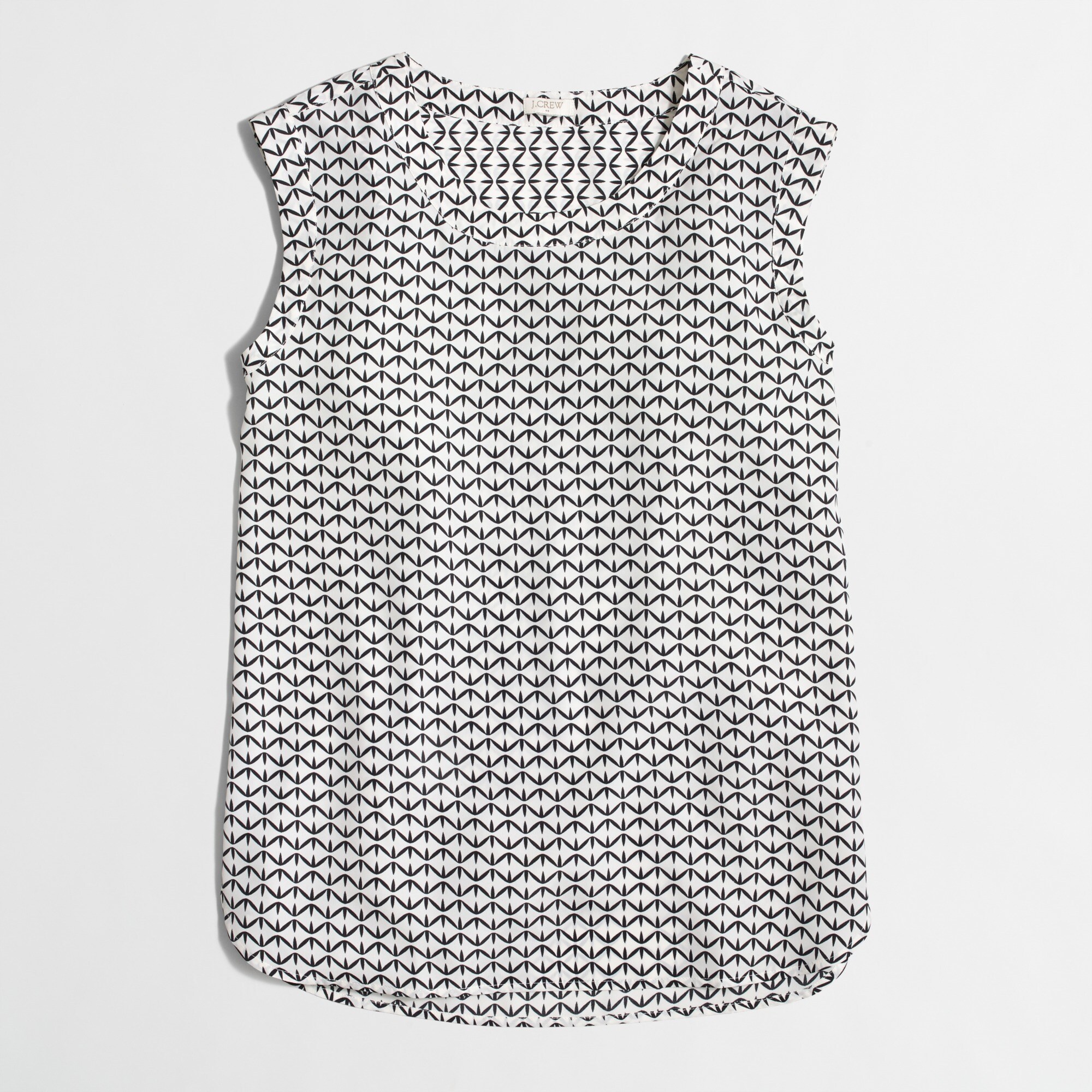 printed drapey sleeveless top for women