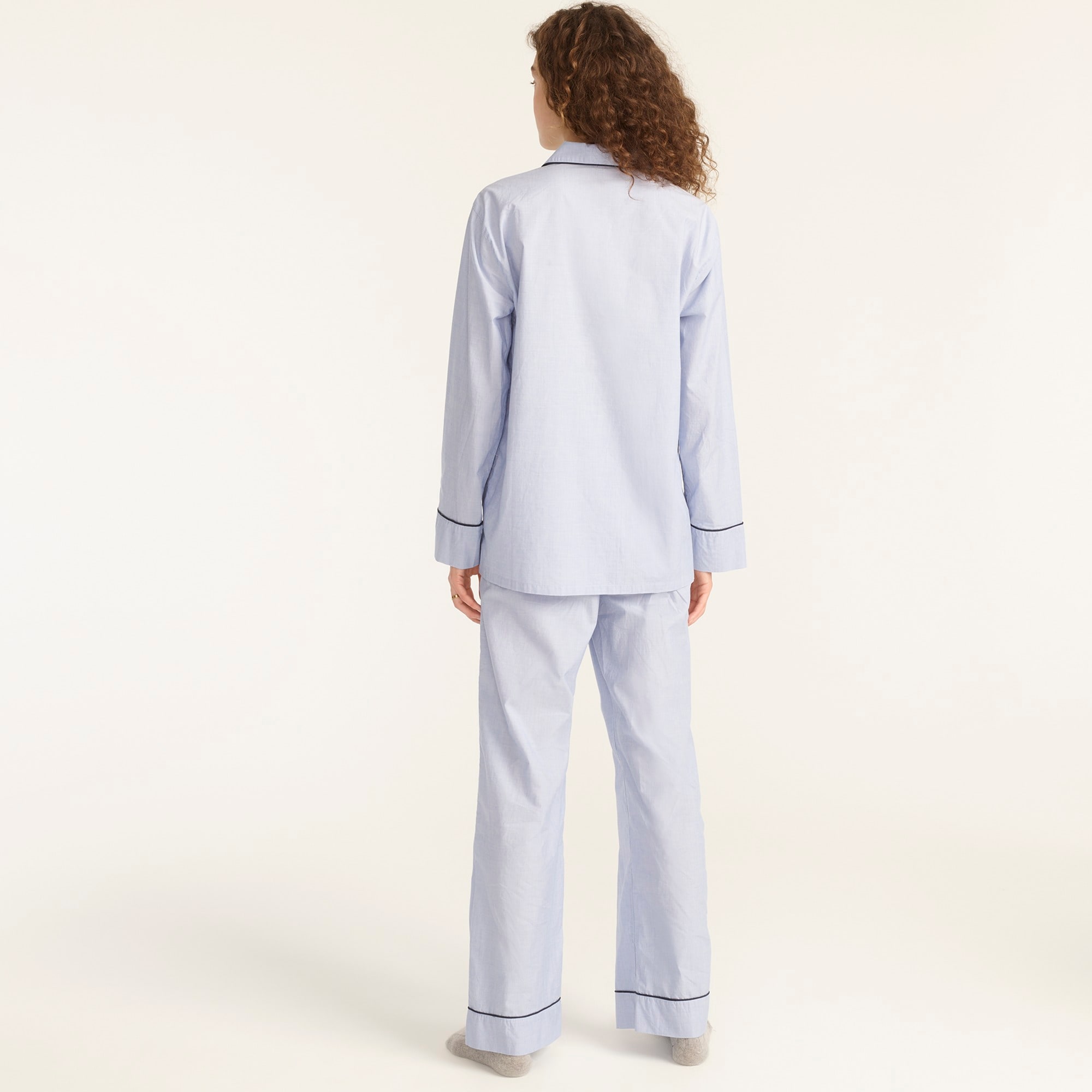 End-on-end cotton long-sleeve pajama set