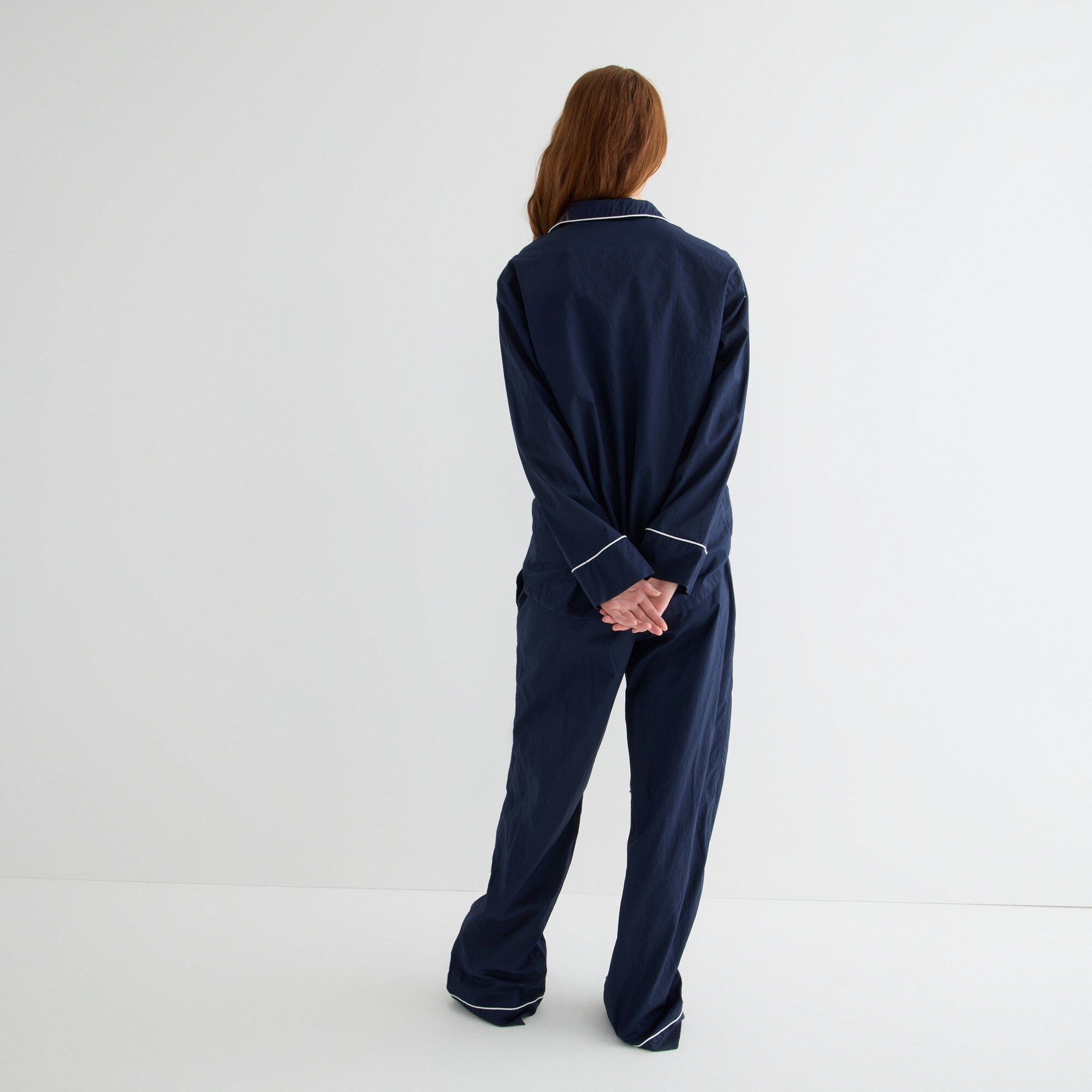 End-on-end cotton long-sleeve pajama set