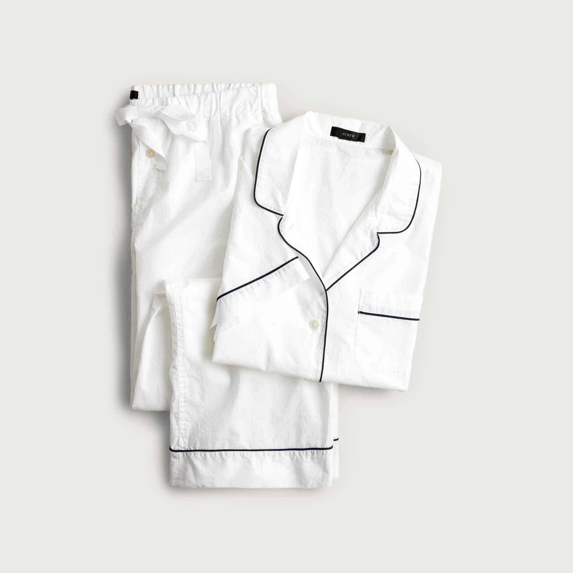 End-on-end cotton long-sleeve pajama set