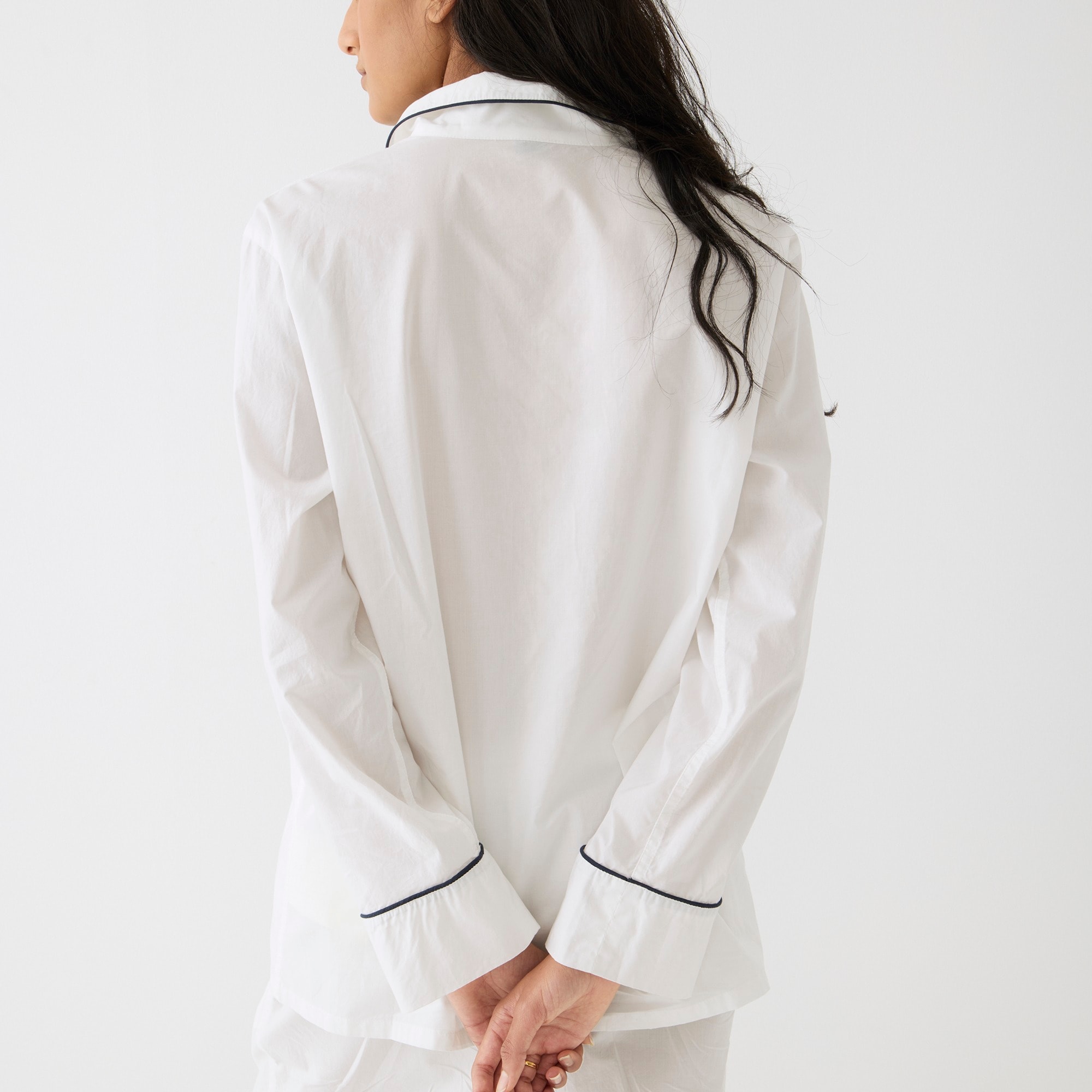 End-on-end cotton long-sleeve pajama set