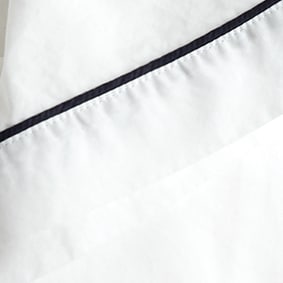 End-on-end cotton long-sleeve pajama set WHITE