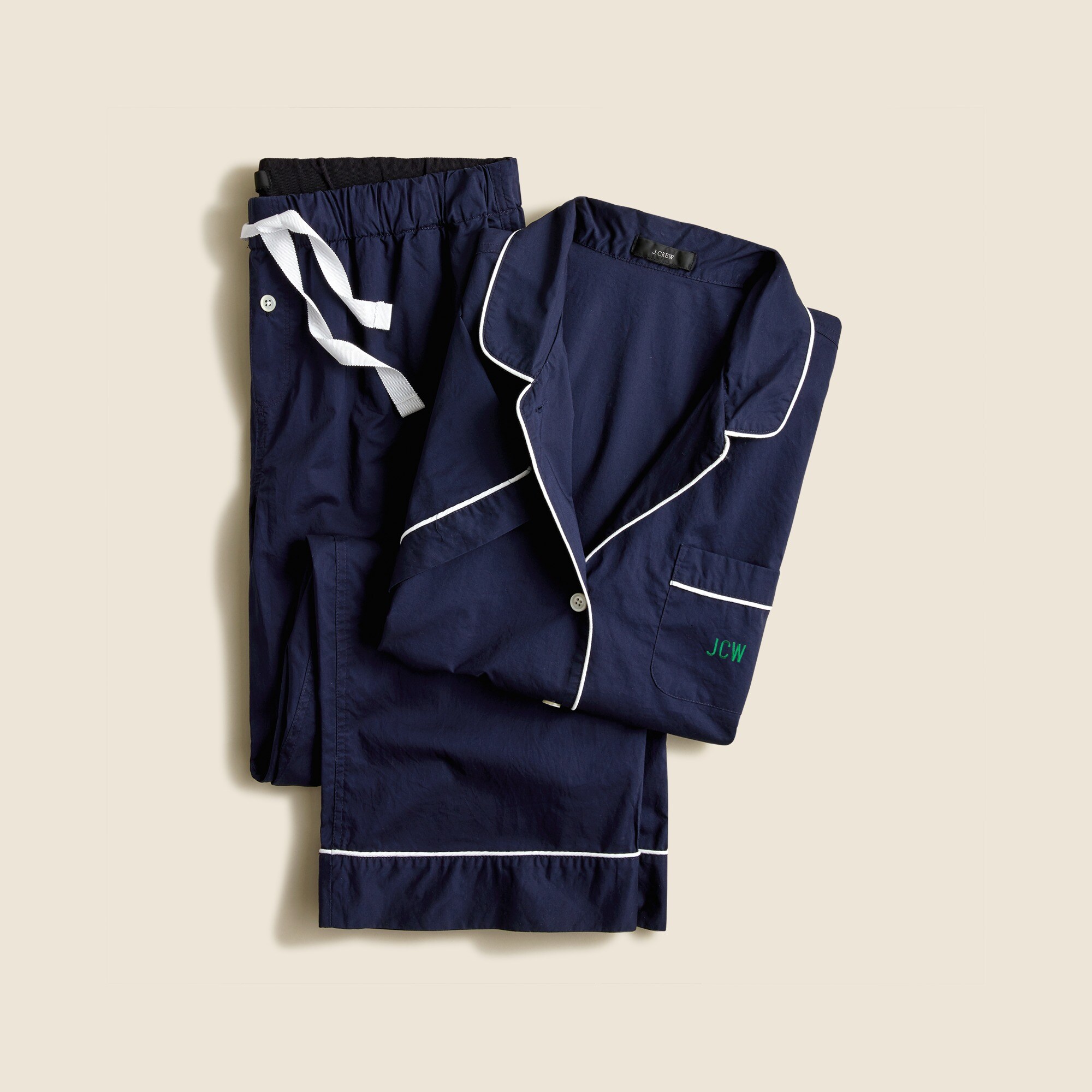 End-on-end cotton pajama pant set
