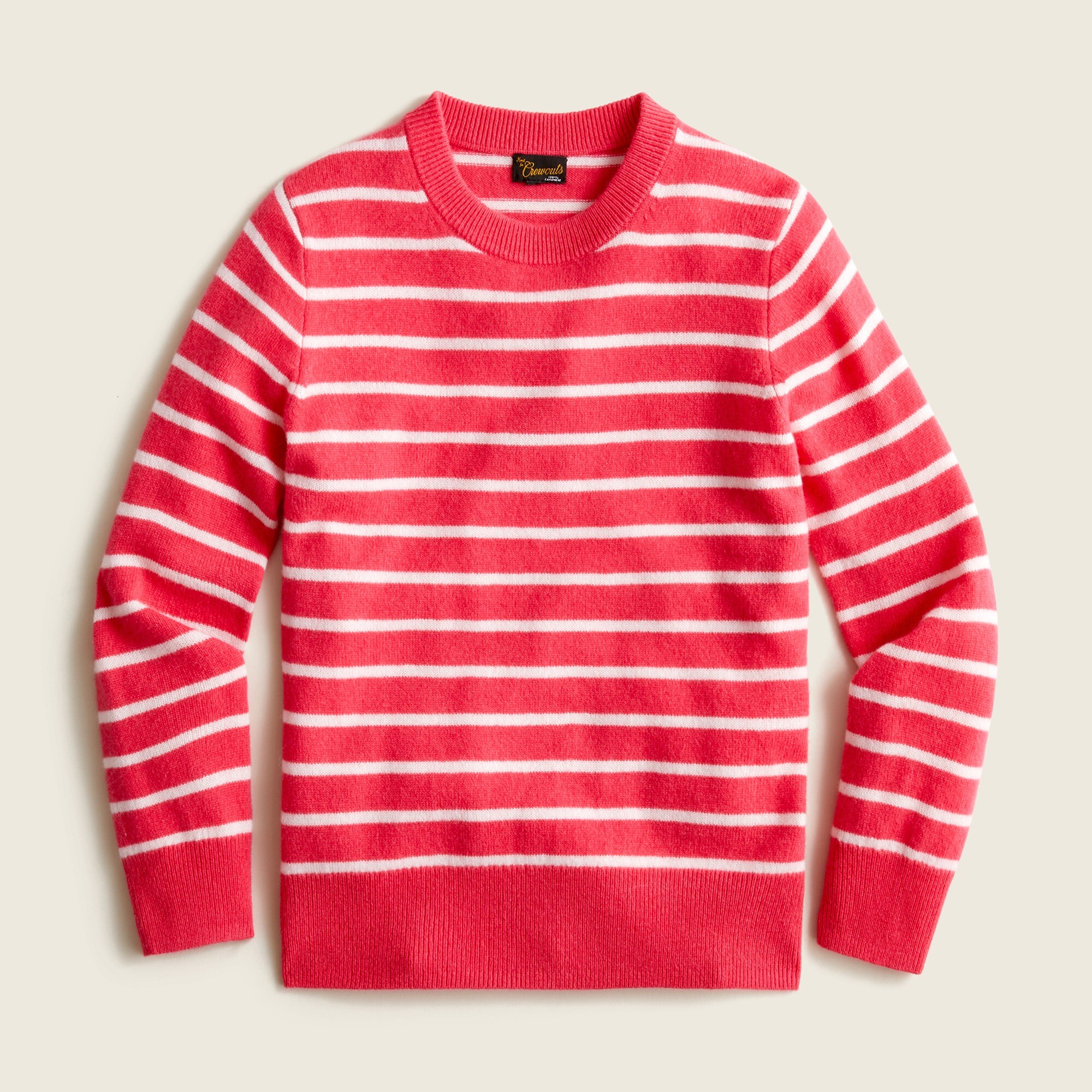 Kids' cashmere crewneck sweater in stripe