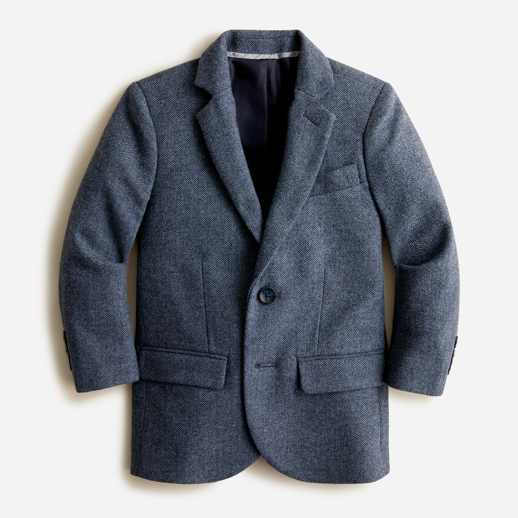  Boys' Ludlow suit jacket in wool-blend herringbone
