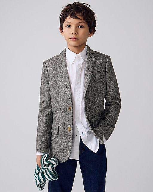boys Boys' Ludlow suit jacket in wool-blend herringbone