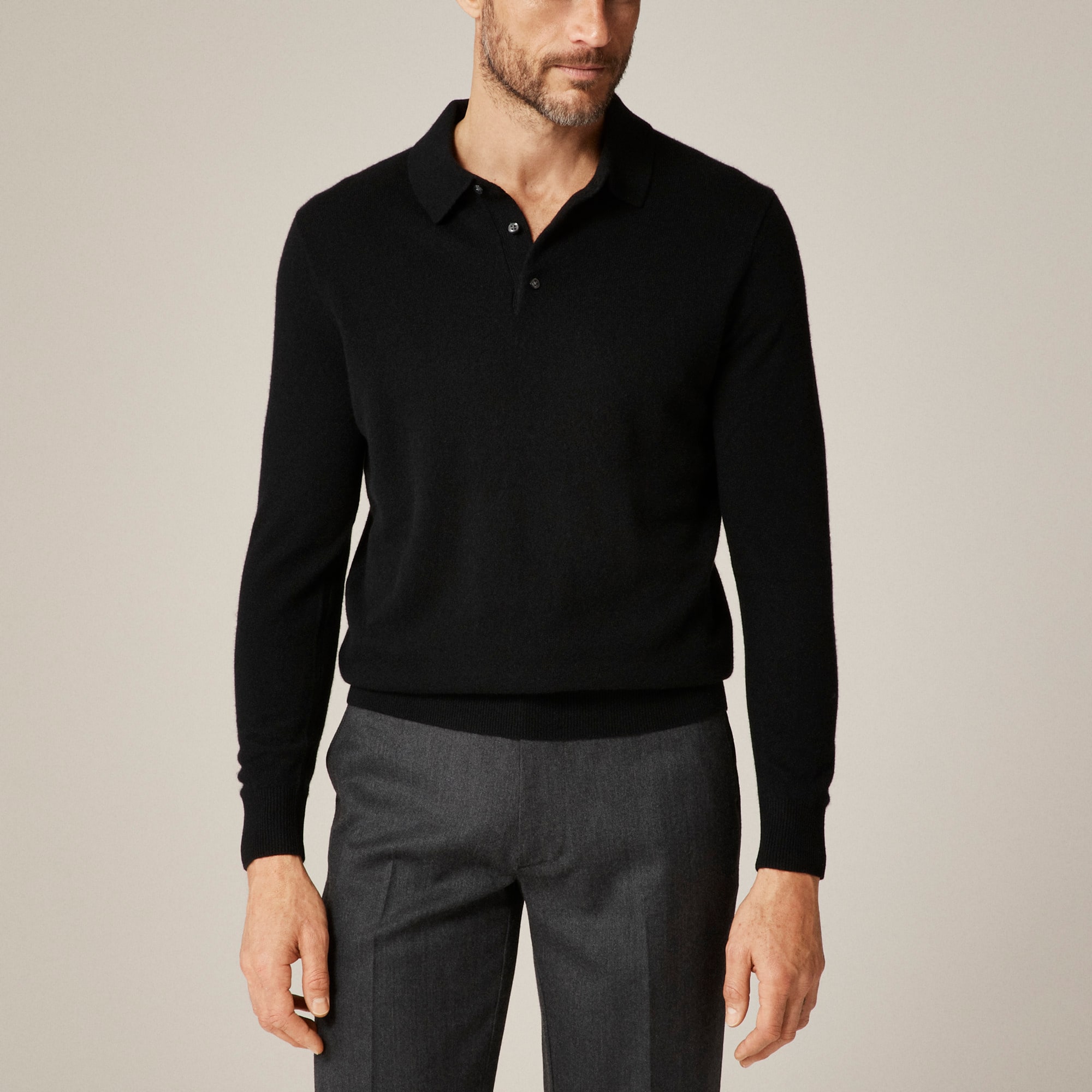 Cashmere collared sweater-polo