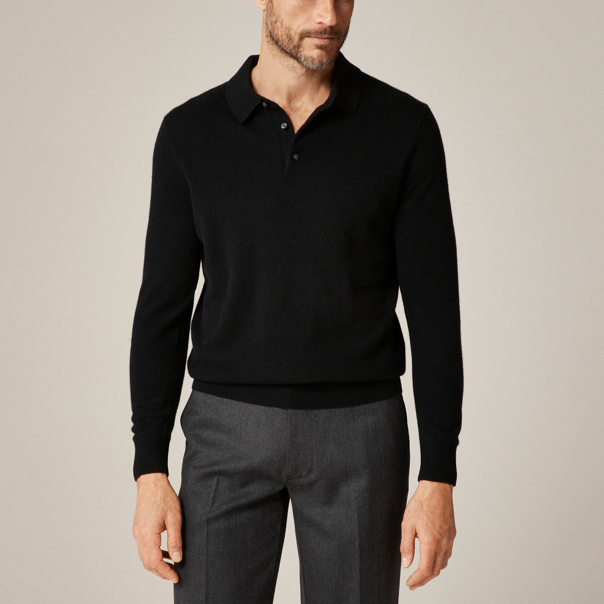 Cashmere collared sweater-polo