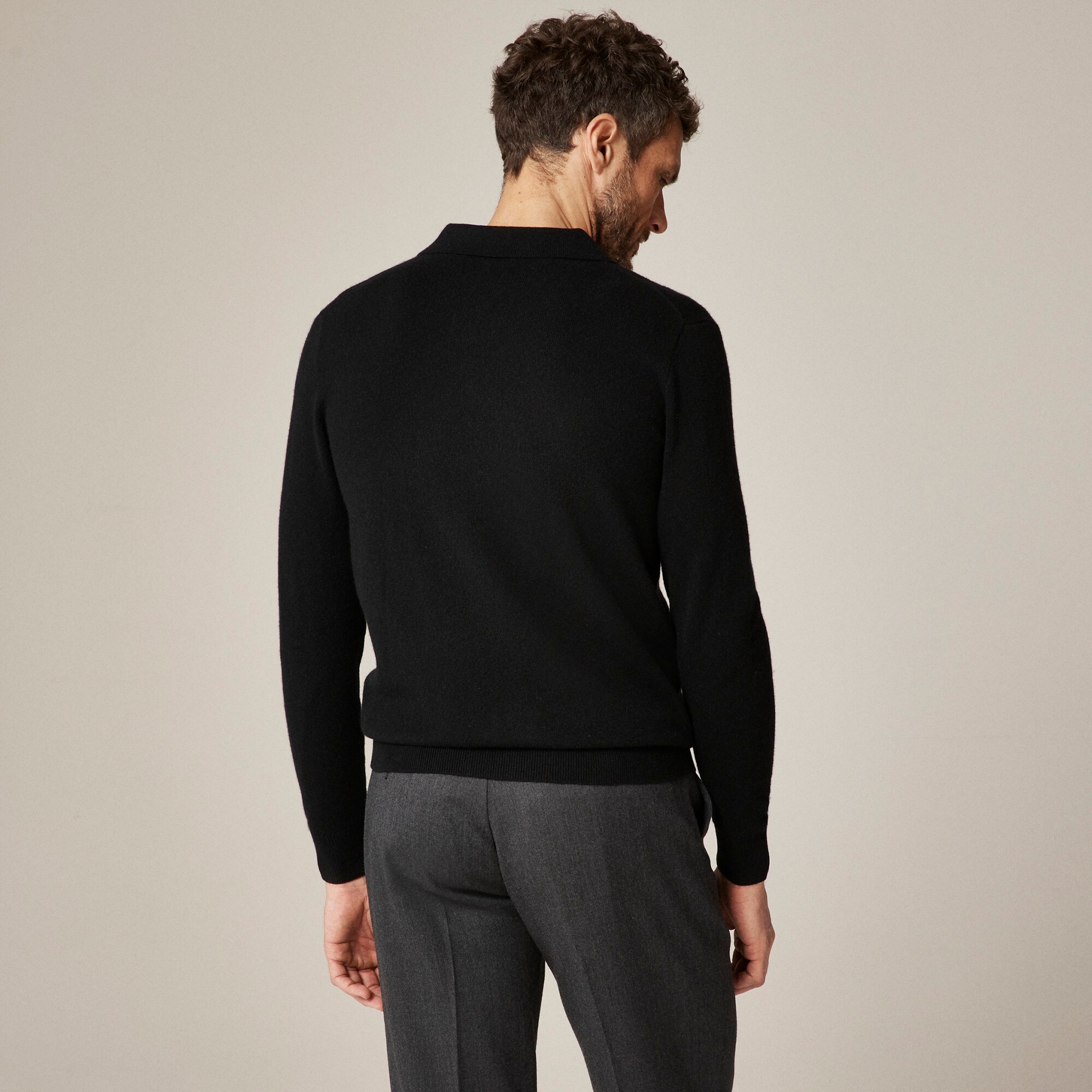 Cashmere collared sweater-polo