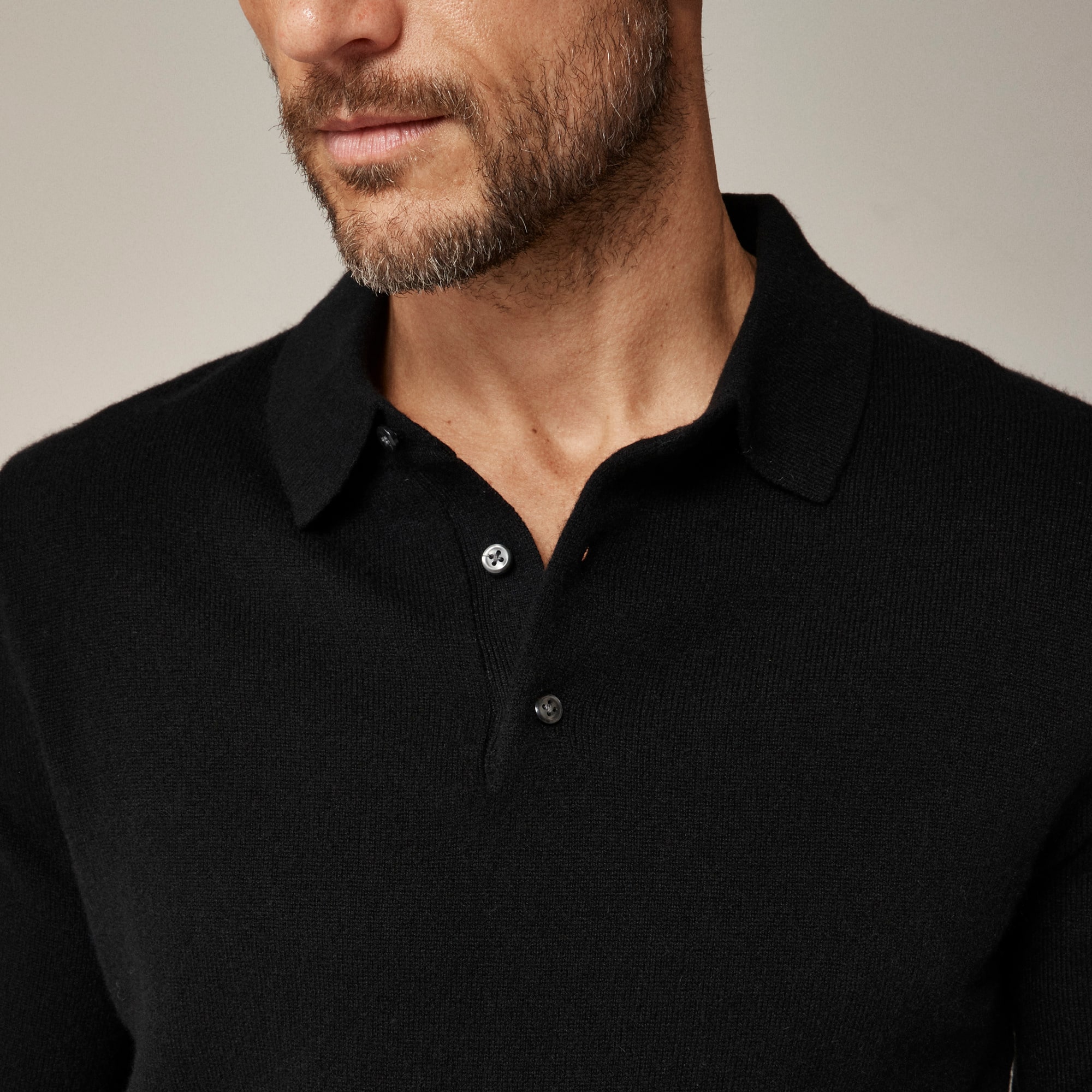 Cashmere collared sweater-polo