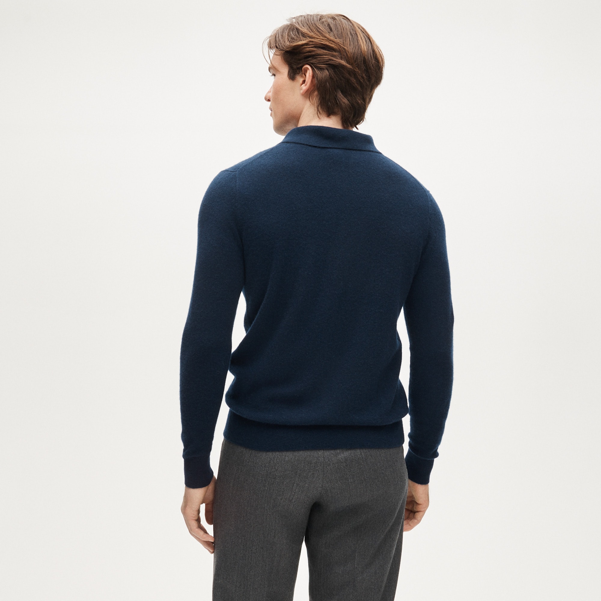 Cashmere collared sweater-polo