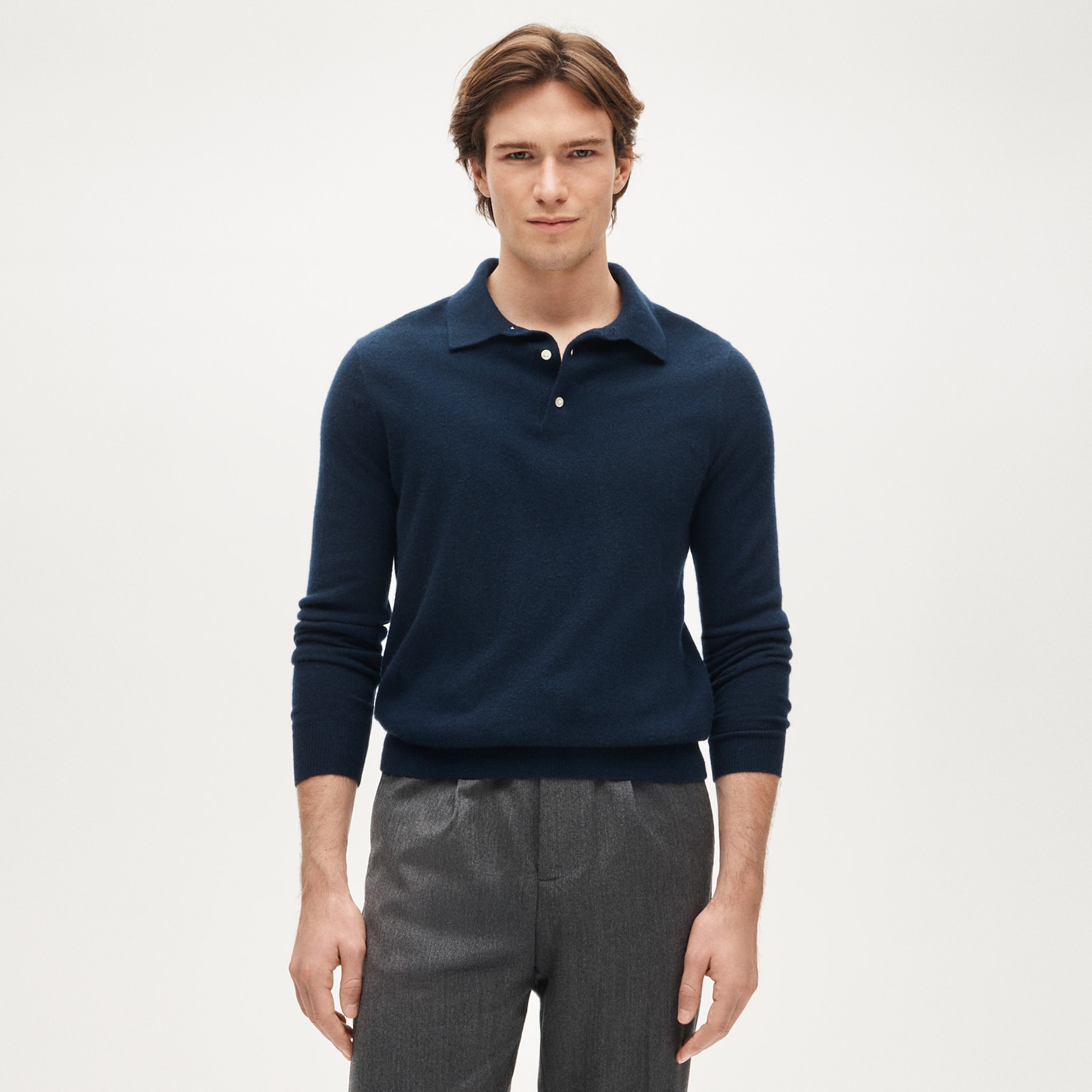  Cashmere collared sweater-polo
