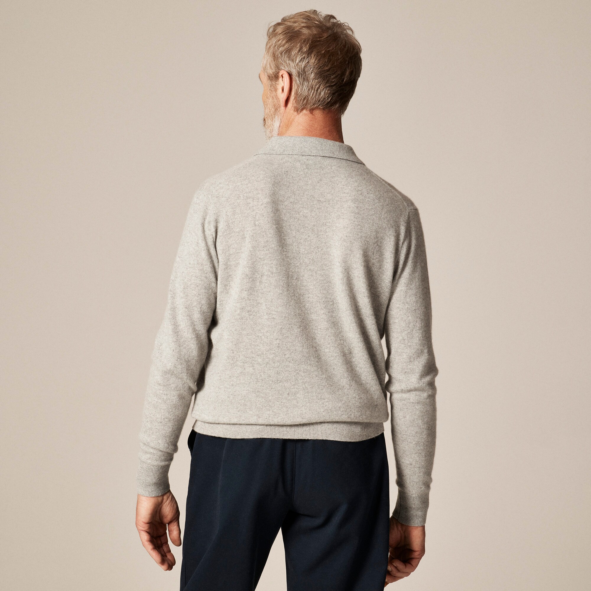 Cashmere collared sweater-polo
